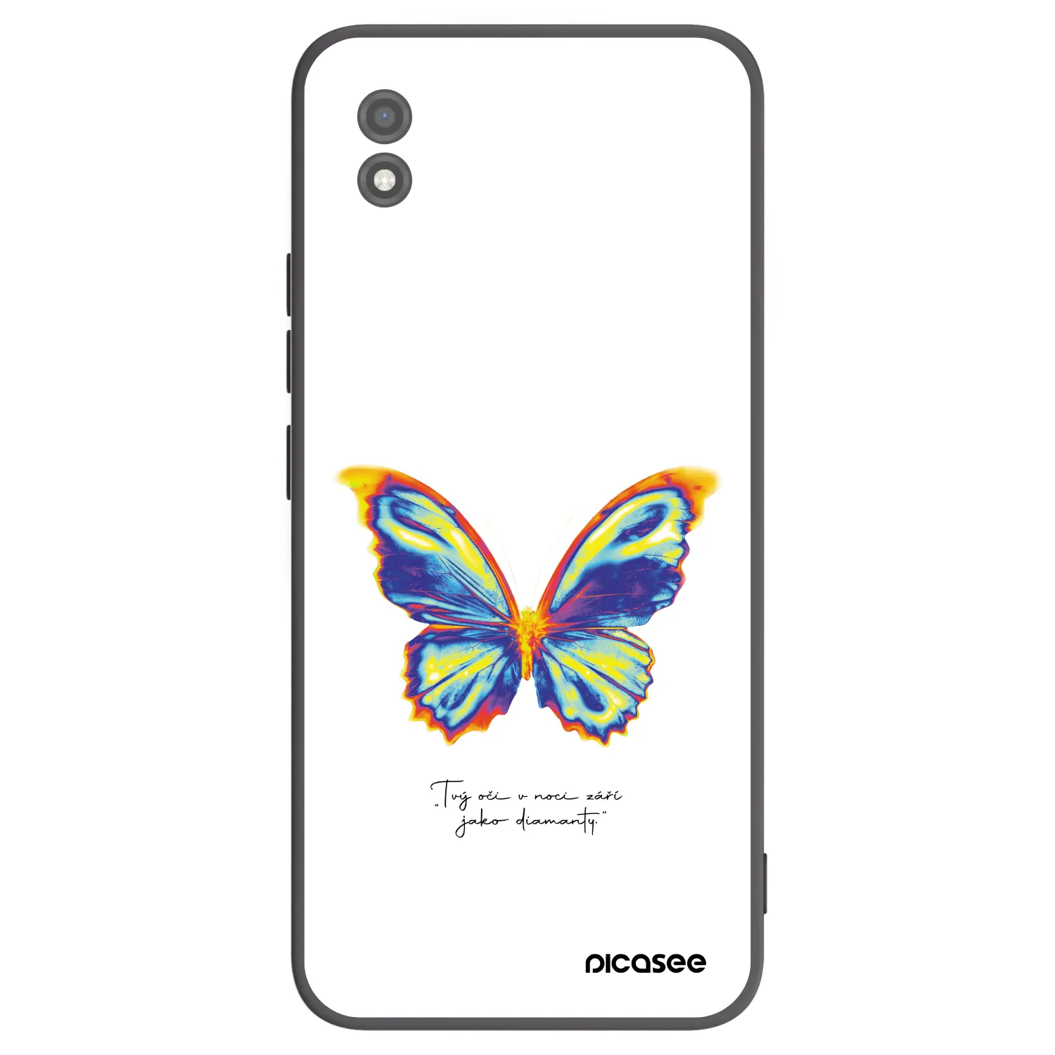 Picasee fekete szilikon tok az alábbi mobiltelefonokra Realme C11 (2021) - Diamanty White