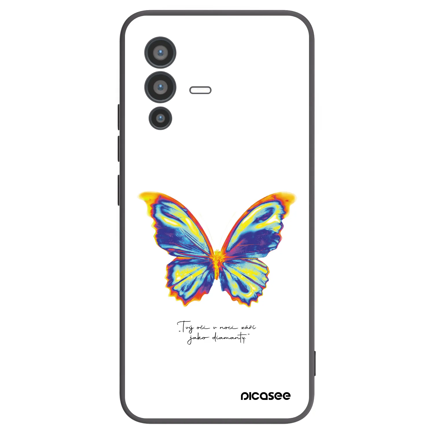 Picasee fekete szilikon tok az alábbi mobiltelefonokra Vivo V23 5G - Diamanty White