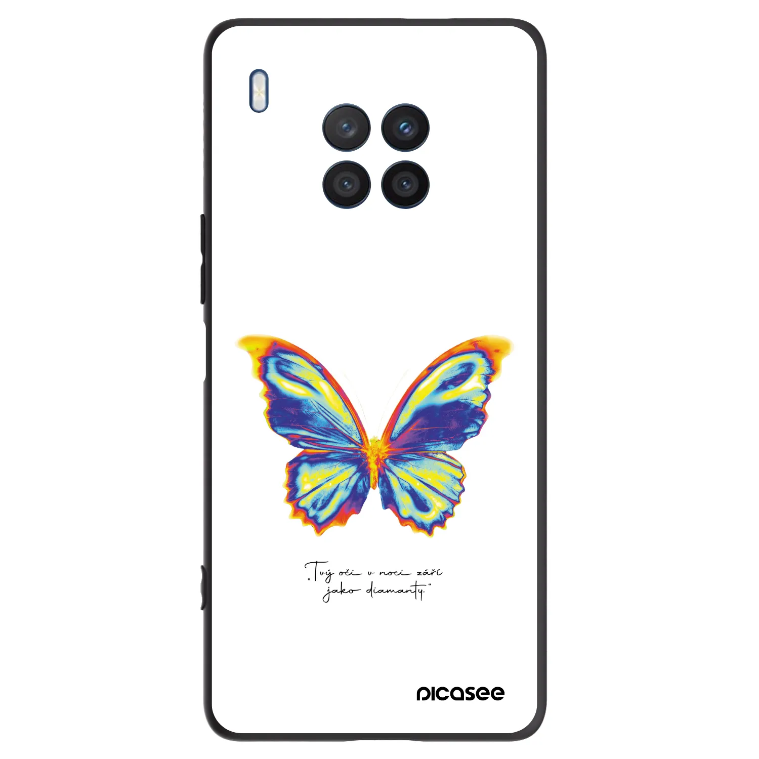 Picasee fekete szilikon tok az alábbi mobiltelefonokra Honor 50 Lite - Diamanty White