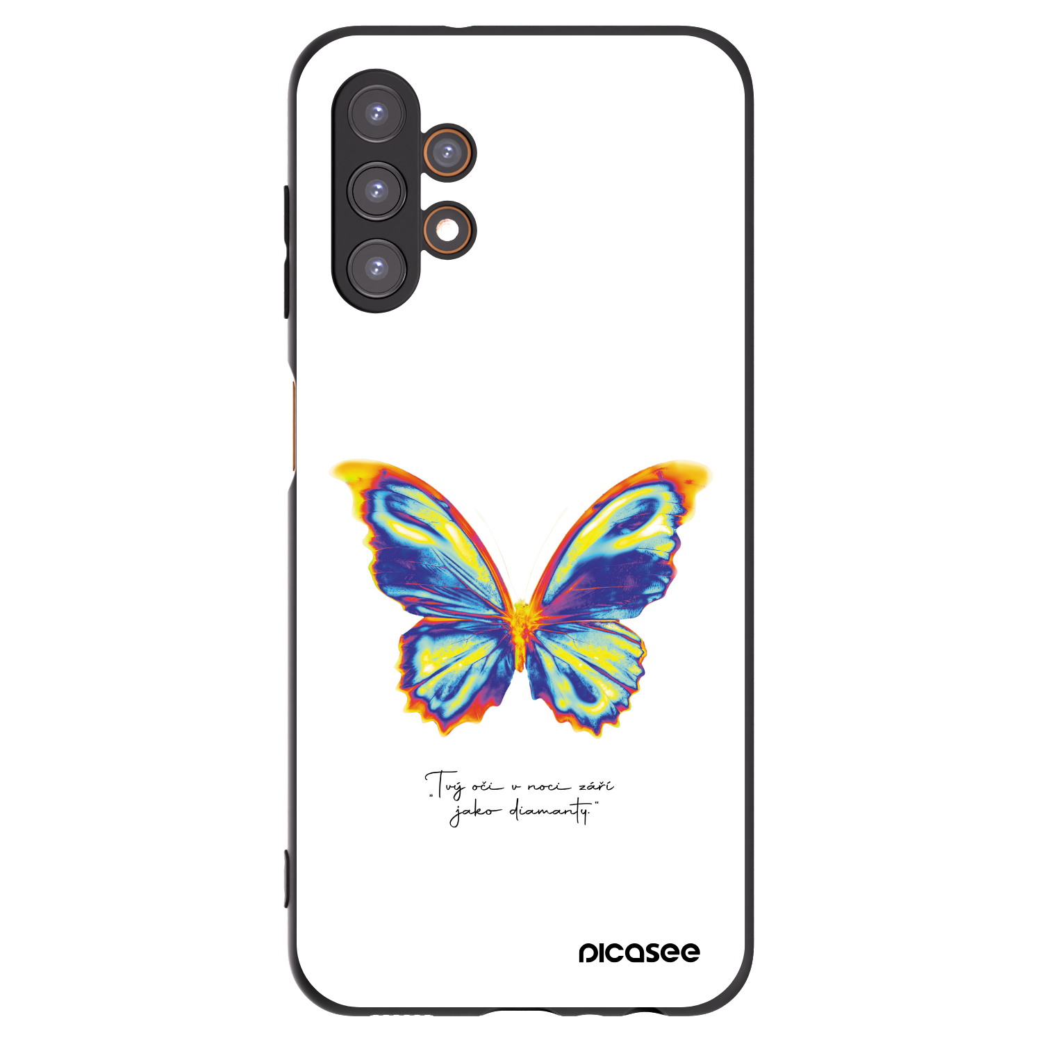 Picasee fekete szilikon tok az alábbi mobiltelefonokra Samsung Galaxy A13 4G A135 - Diamanty White