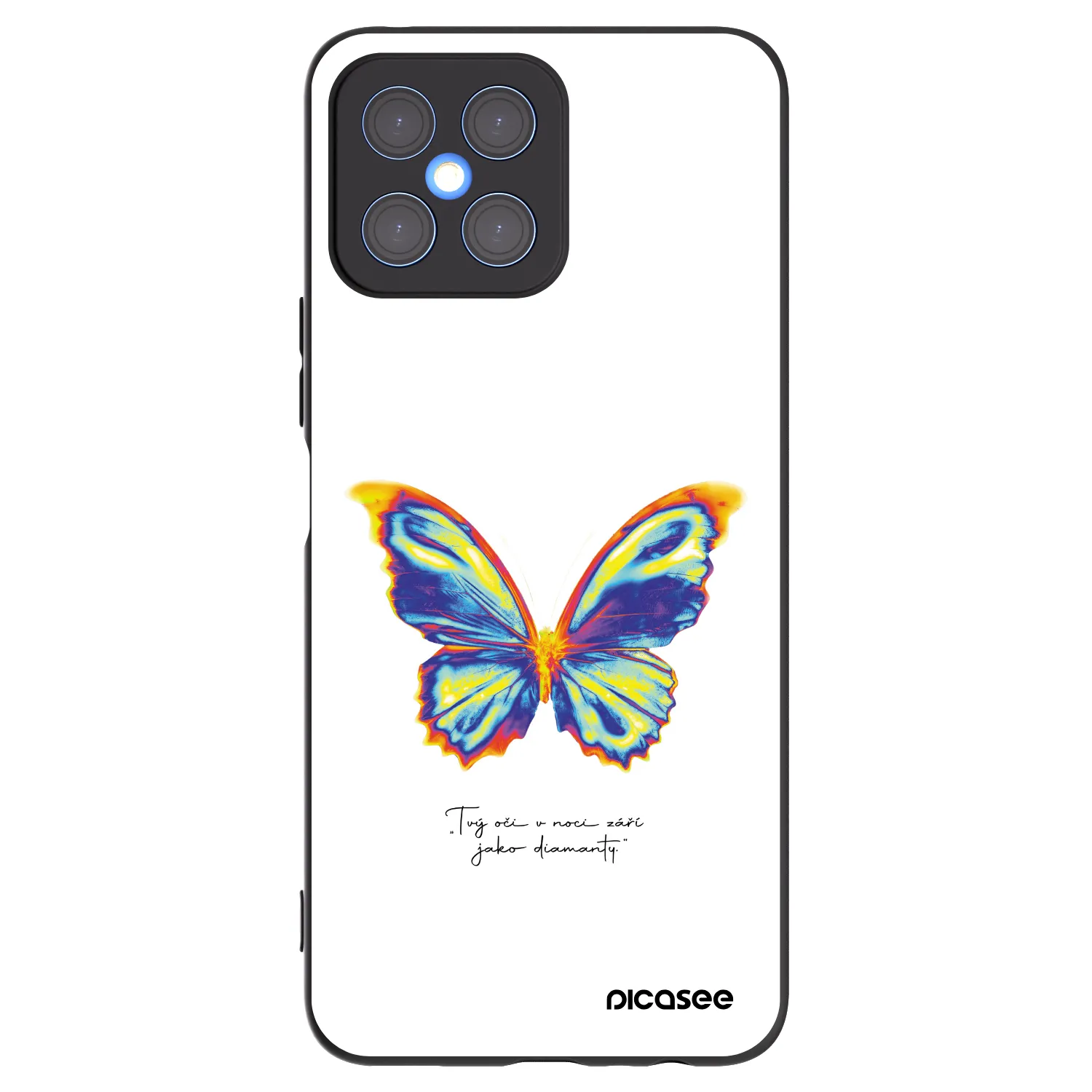 Picasee fekete szilikon tok az alábbi mobiltelefonokra Honor X8 4G - Diamanty White