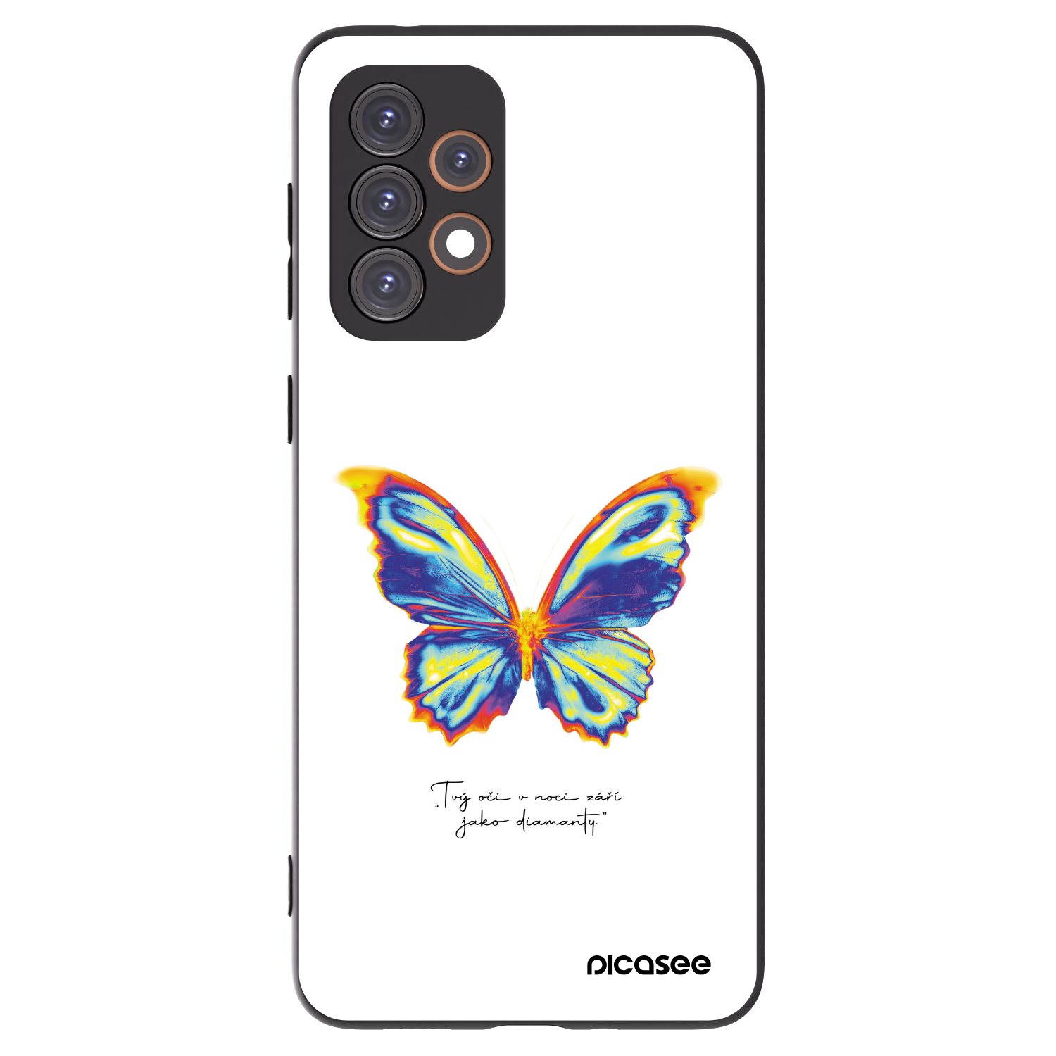 Picasee fekete szilikon tok az alábbi mobiltelefonokra Samsung Galaxy A33 5G A336 - Diamanty White