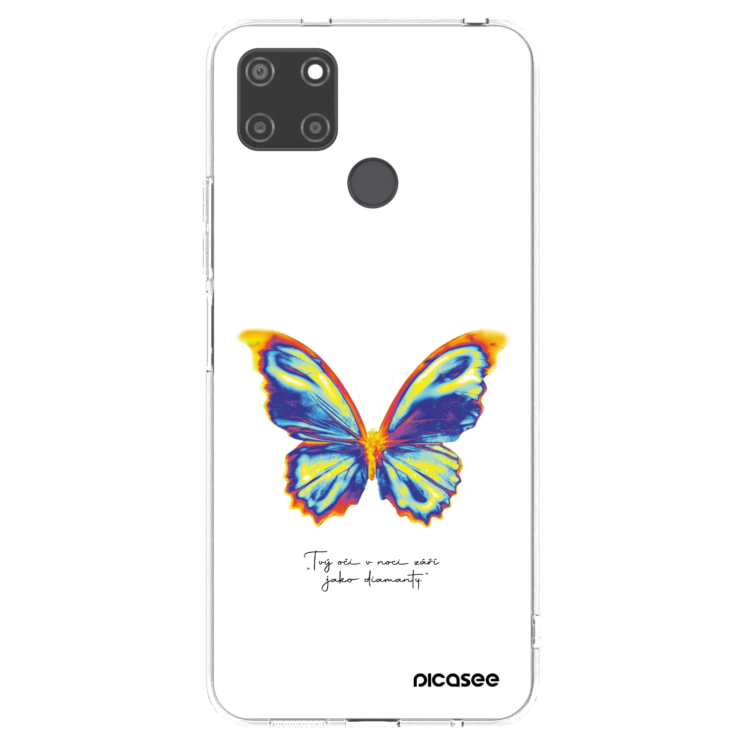 Picasee átlátszó szilikon tok az alábbi mobiltelefonokra Realme C21Y - Diamanty White