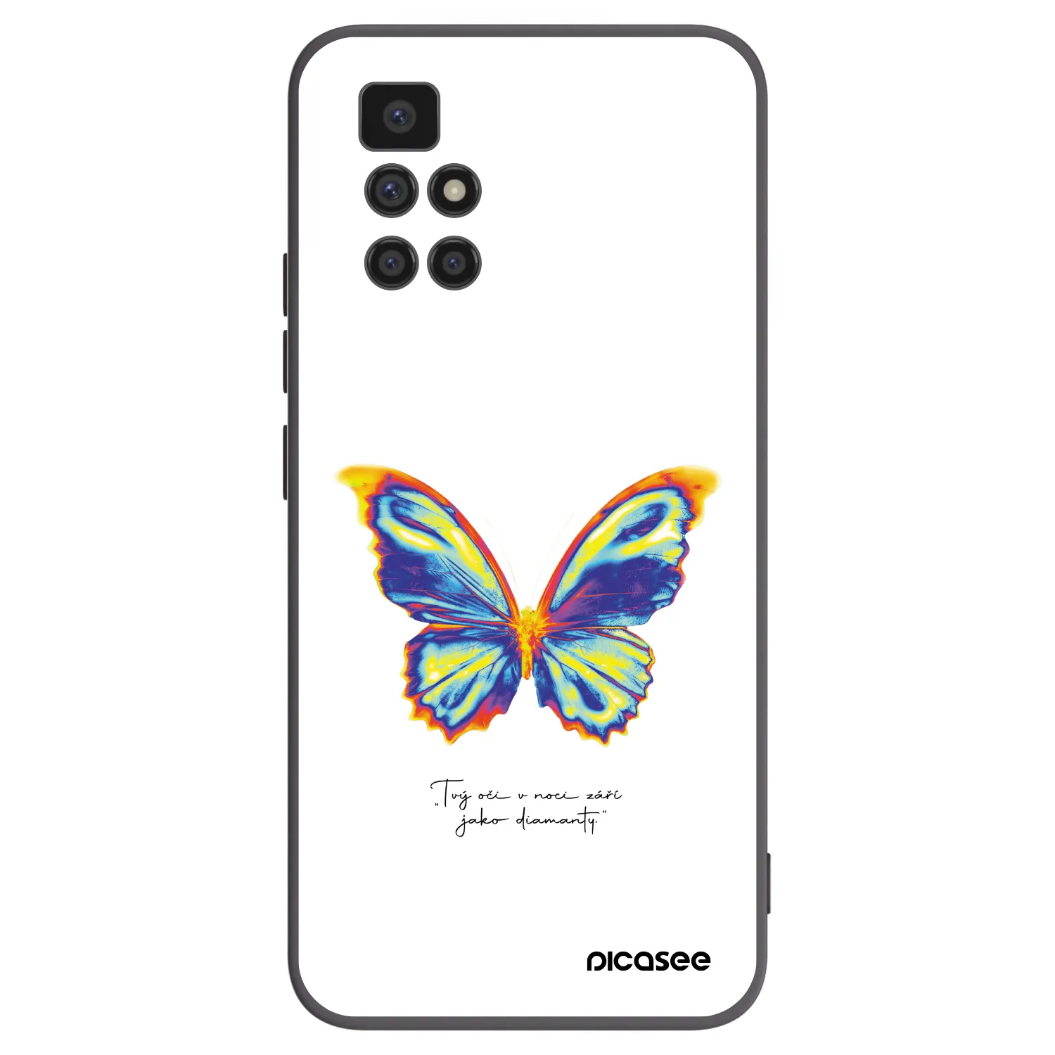 Picasee fekete szilikon tok az alábbi mobiltelefonokra Xiaomi Redmi 10 (2022) - Diamanty White