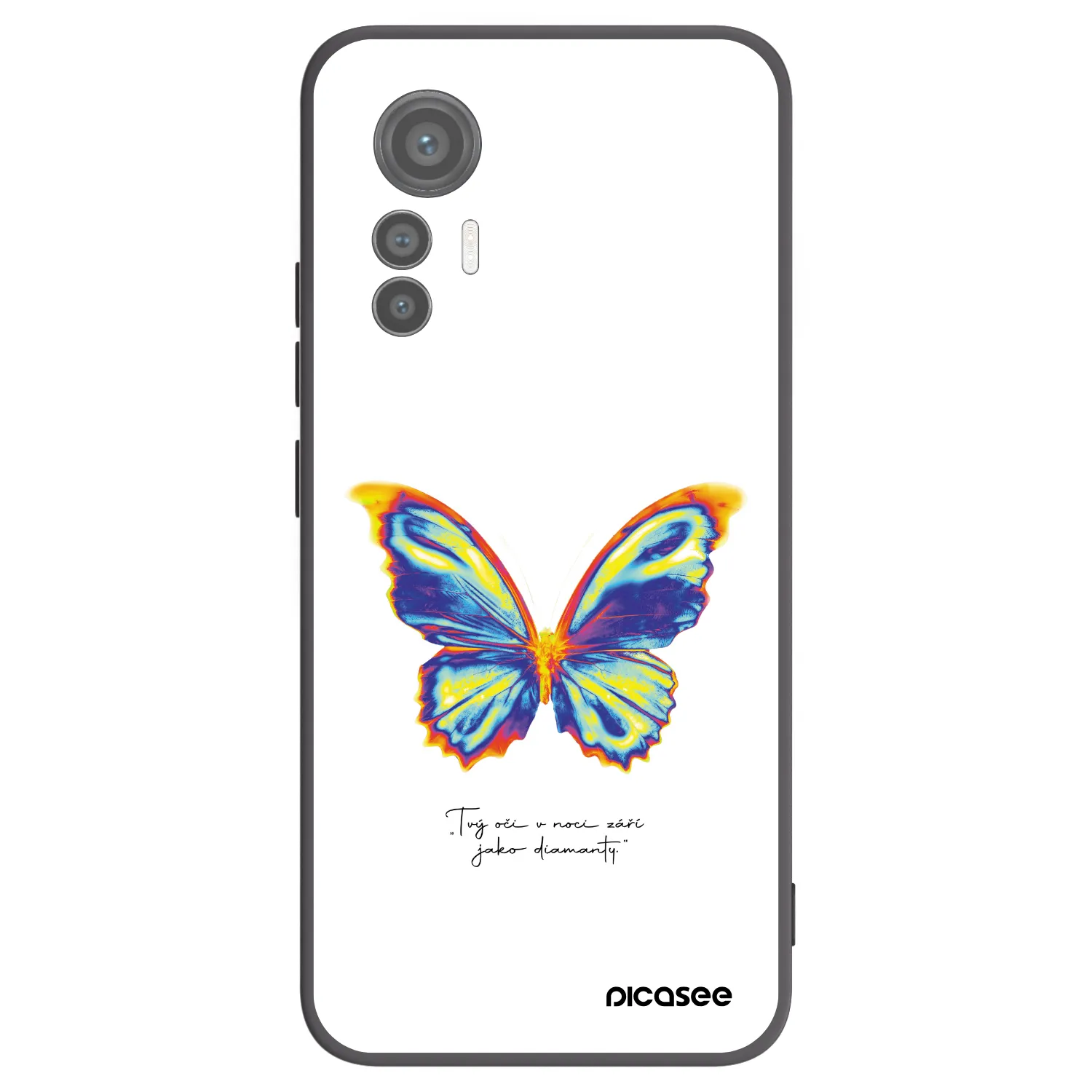 Picasee fekete szilikon tok az alábbi mobiltelefonokra Xiaomi 12 Lite - Diamanty White