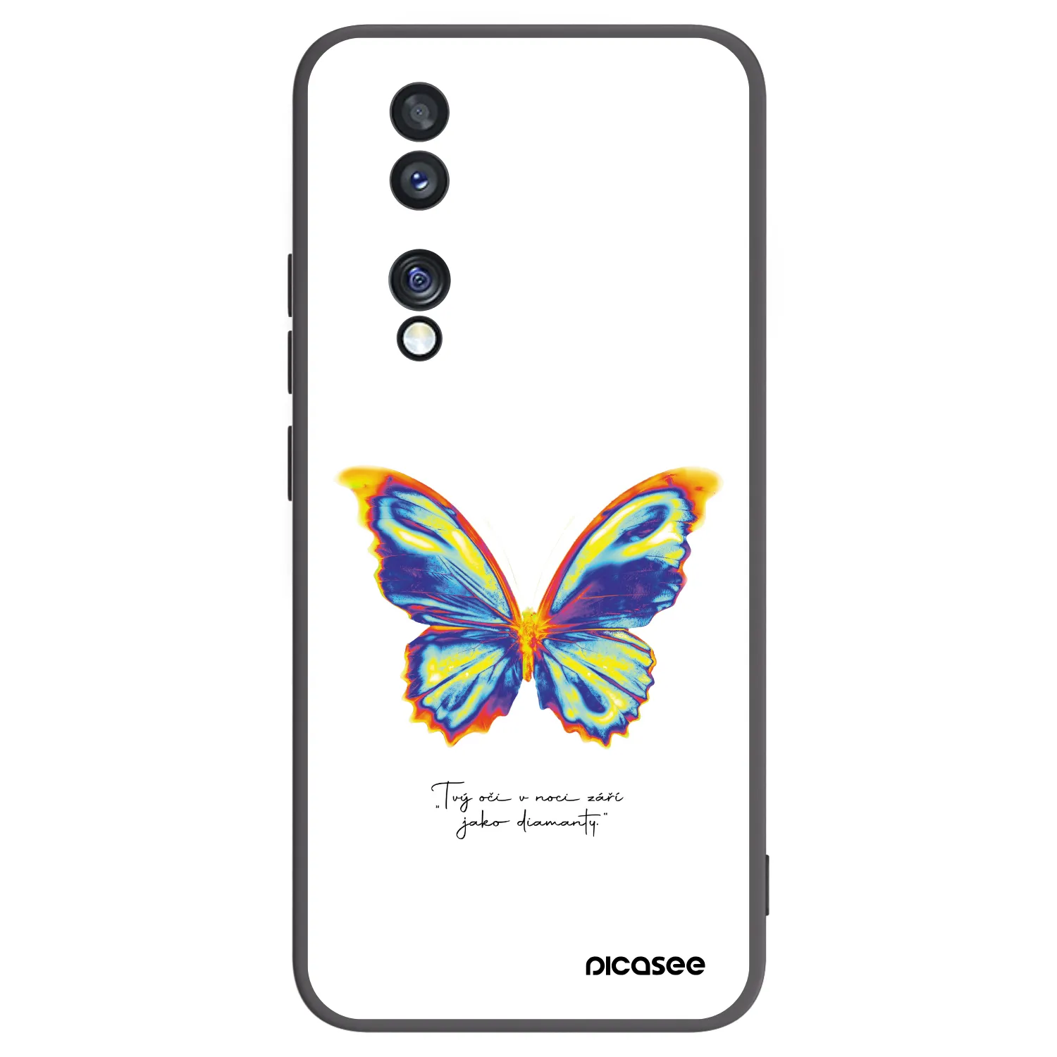 Picasee fekete szilikon tok az alábbi mobiltelefonokra Honor 70 - Diamanty White