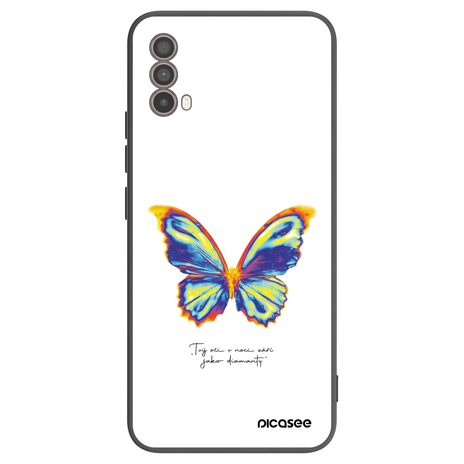 Picasee fekete szilikon tok az alábbi mobiltelefonokra Motorola Moto E40 - Diamanty White