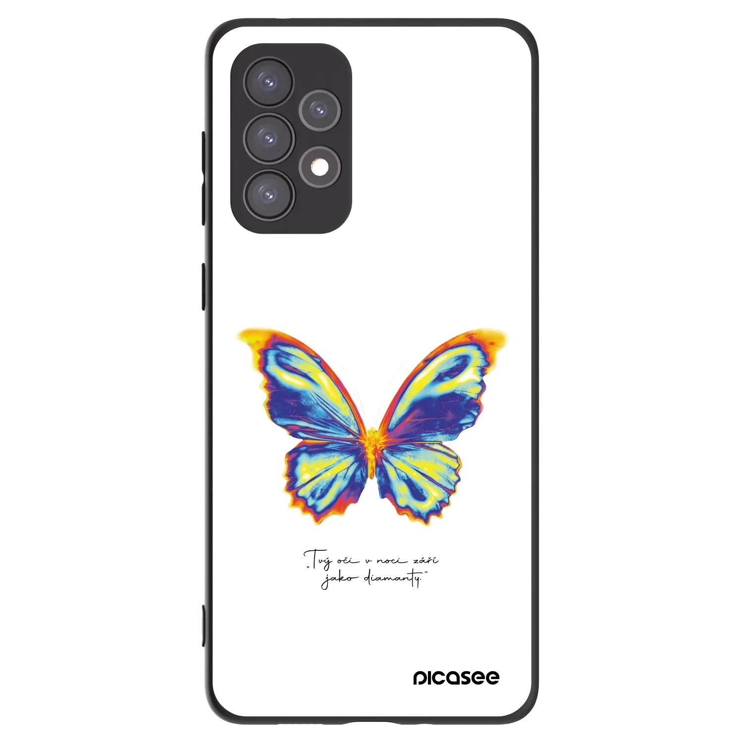 Picasee fekete szilikon tok az alábbi mobiltelefonokra Samsung Galaxy A73 5G - Diamanty White