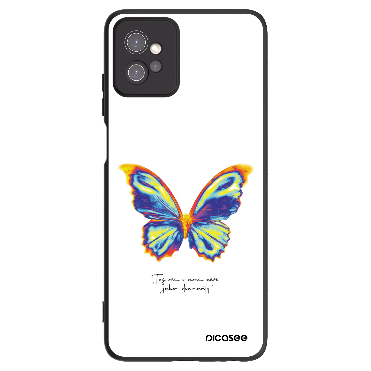 Picasee fekete szilikon tok az alábbi mobiltelefonokra Motorola Moto G32 - Diamanty White