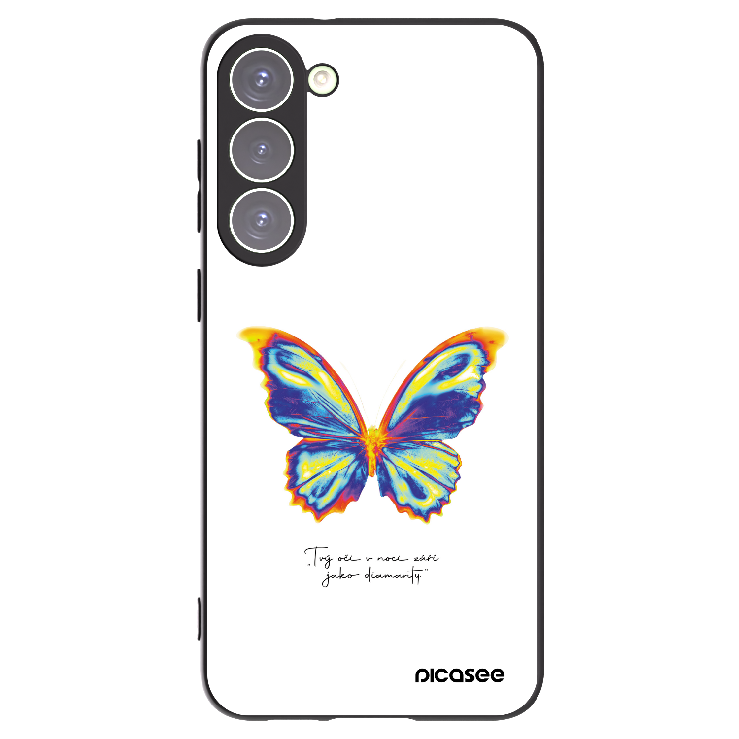 Picasee fekete szilikon tok az alábbi mobiltelefonokra Samsung Galaxy S23+ 5G - Diamanty White