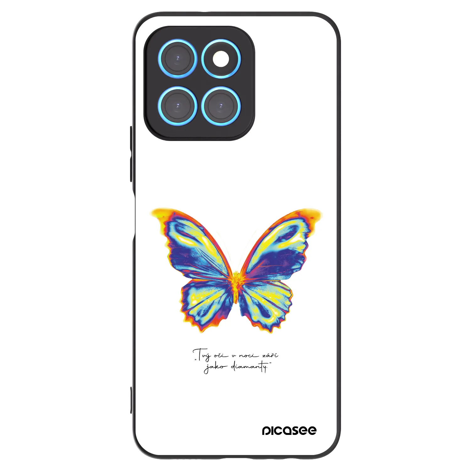 Picasee fekete szilikon tok az alábbi mobiltelefonokra Honor X8 5G - Diamanty White