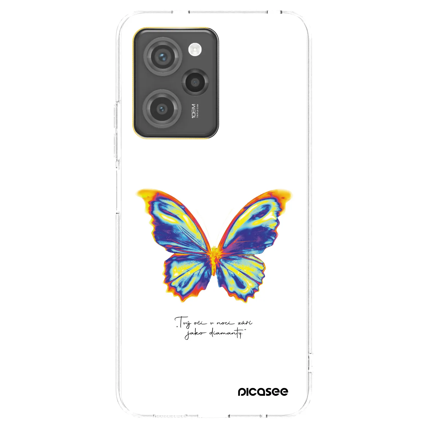 Picasee fekete szilikon tok az alábbi mobiltelefonokra Xiaomi Poco X5 Pro - Diamanty White