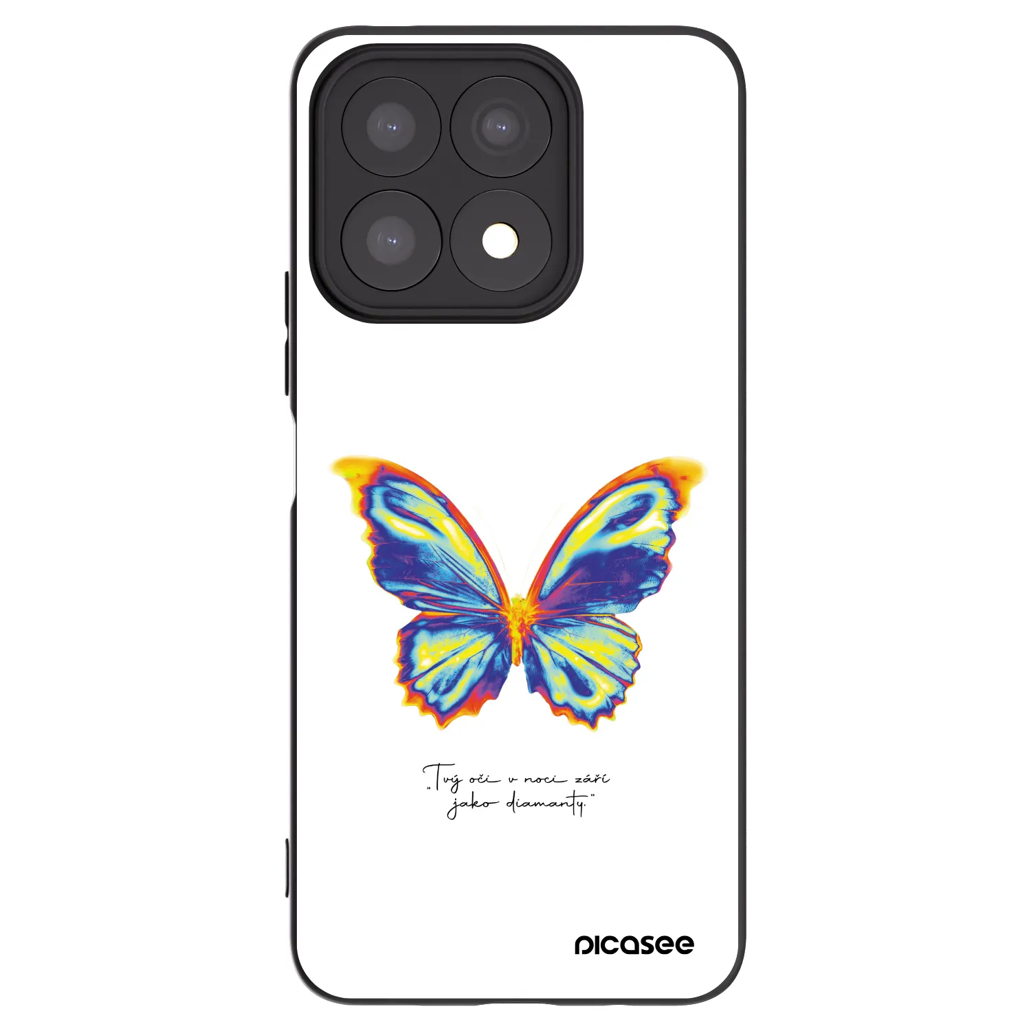 Picasee fekete szilikon tok az alábbi mobiltelefonokra Honor X8a - Diamanty White