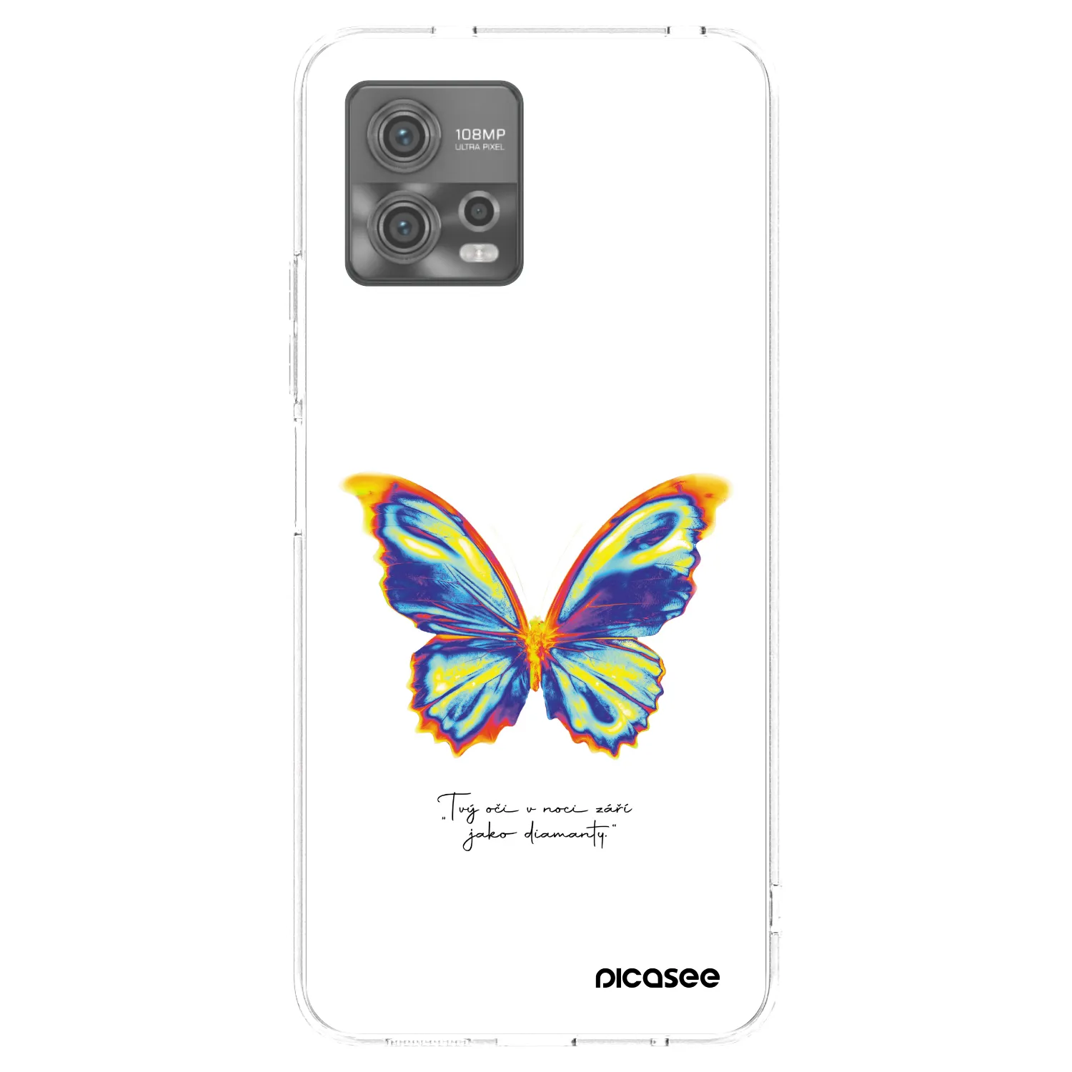 Picasee átlátszó szilikon tok az alábbi mobiltelefonokra Motorola Moto G72 - Diamanty White