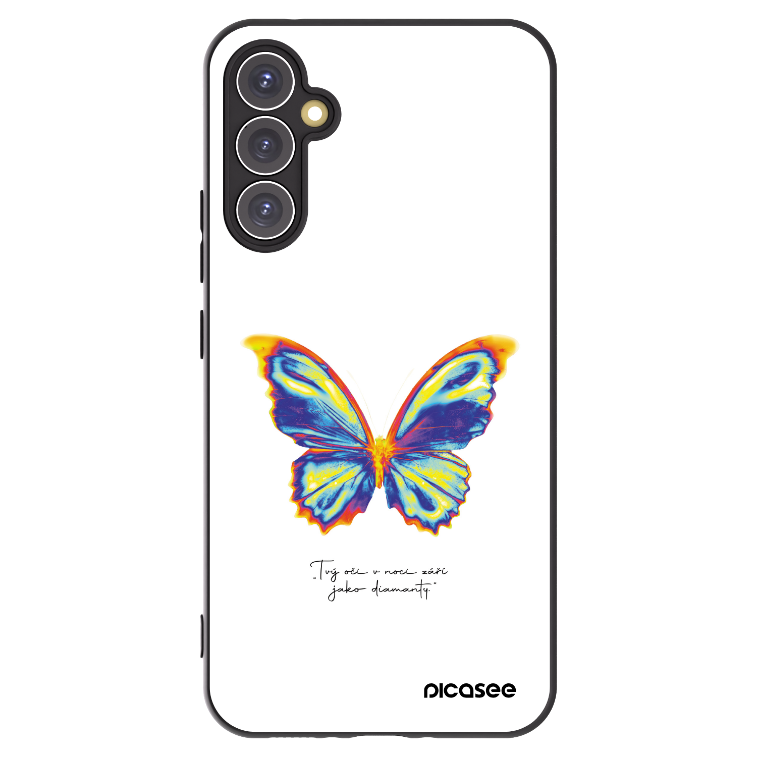 Picasee fekete szilikon tok az alábbi mobiltelefonokra Samsung Galaxy A34 5G A346B - Diamanty White