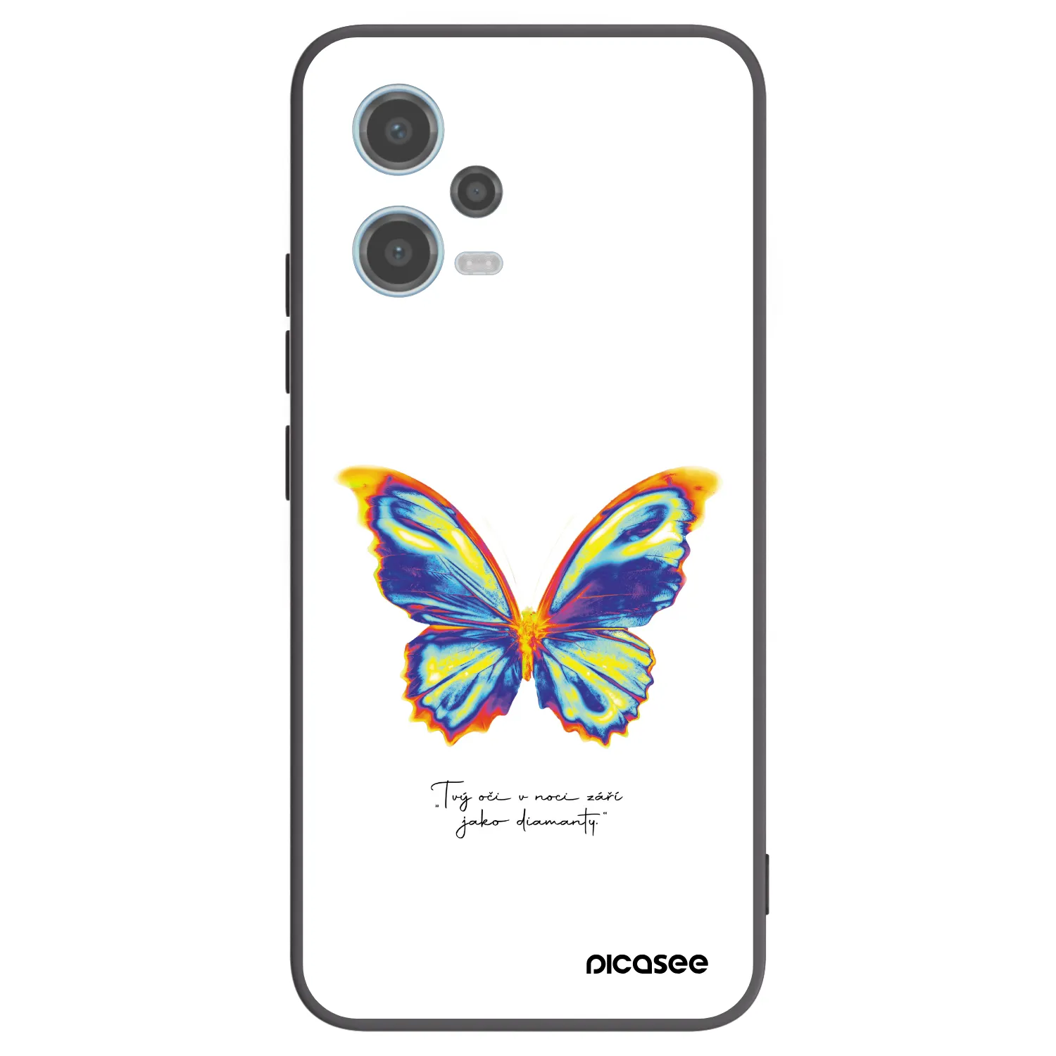 Picasee fekete szilikon tok az alábbi mobiltelefonokra Xiaomi Redmi Note 12 5G - Diamanty White