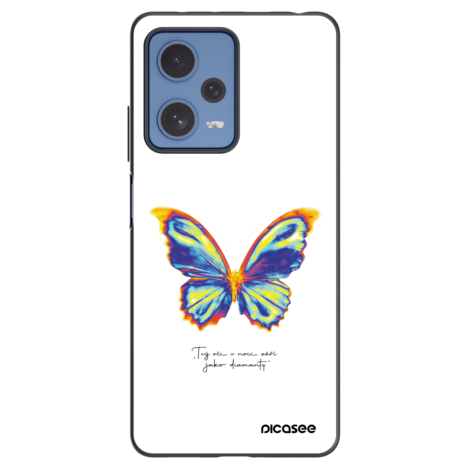 Picasee fekete szilikon tok az alábbi mobiltelefonokra Xiaomi Redmi Note 12 Pro 5G - Diamanty White
