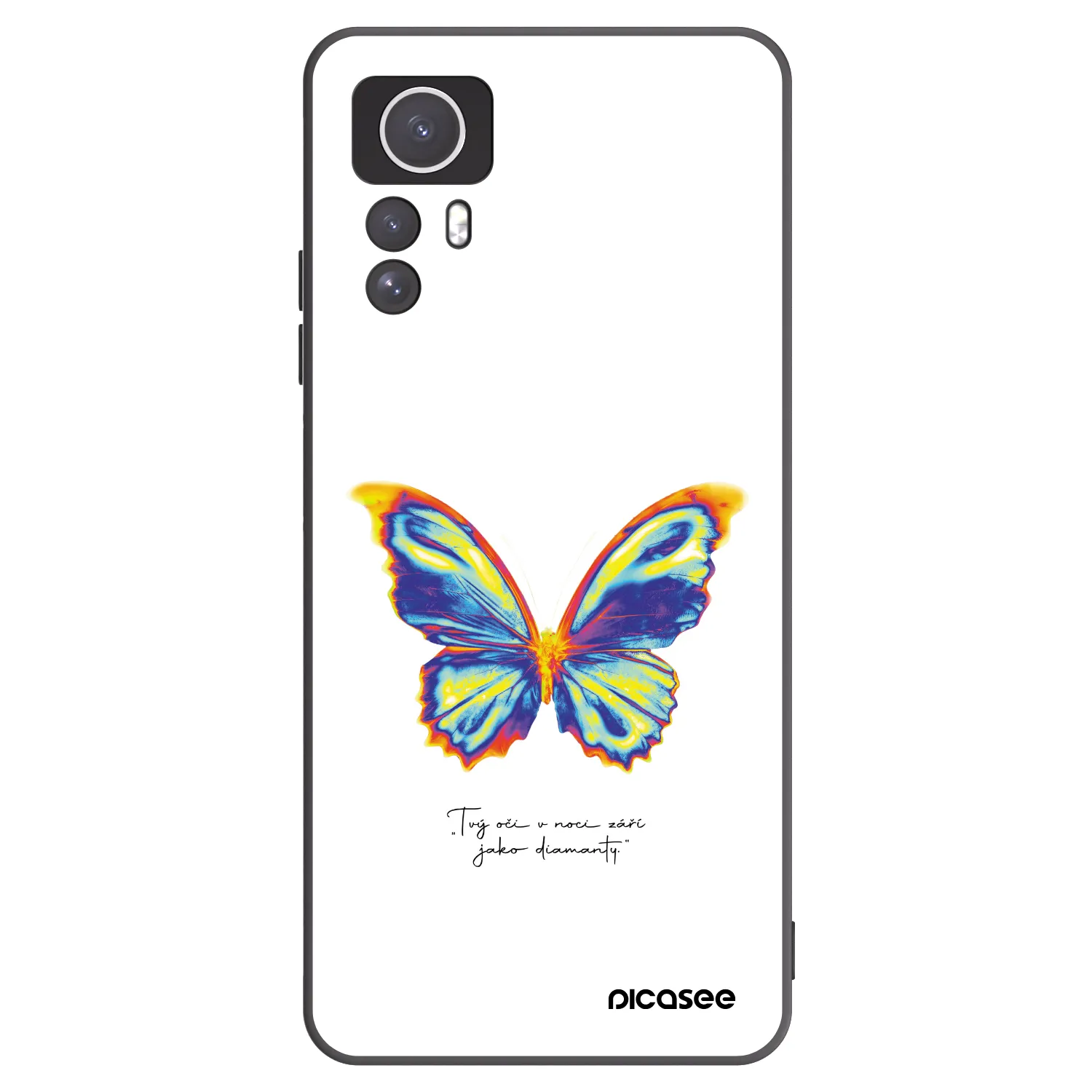 Picasee fekete szilikon tok az alábbi mobiltelefonokra Xiaomi Redmi Note 12S - Diamanty White