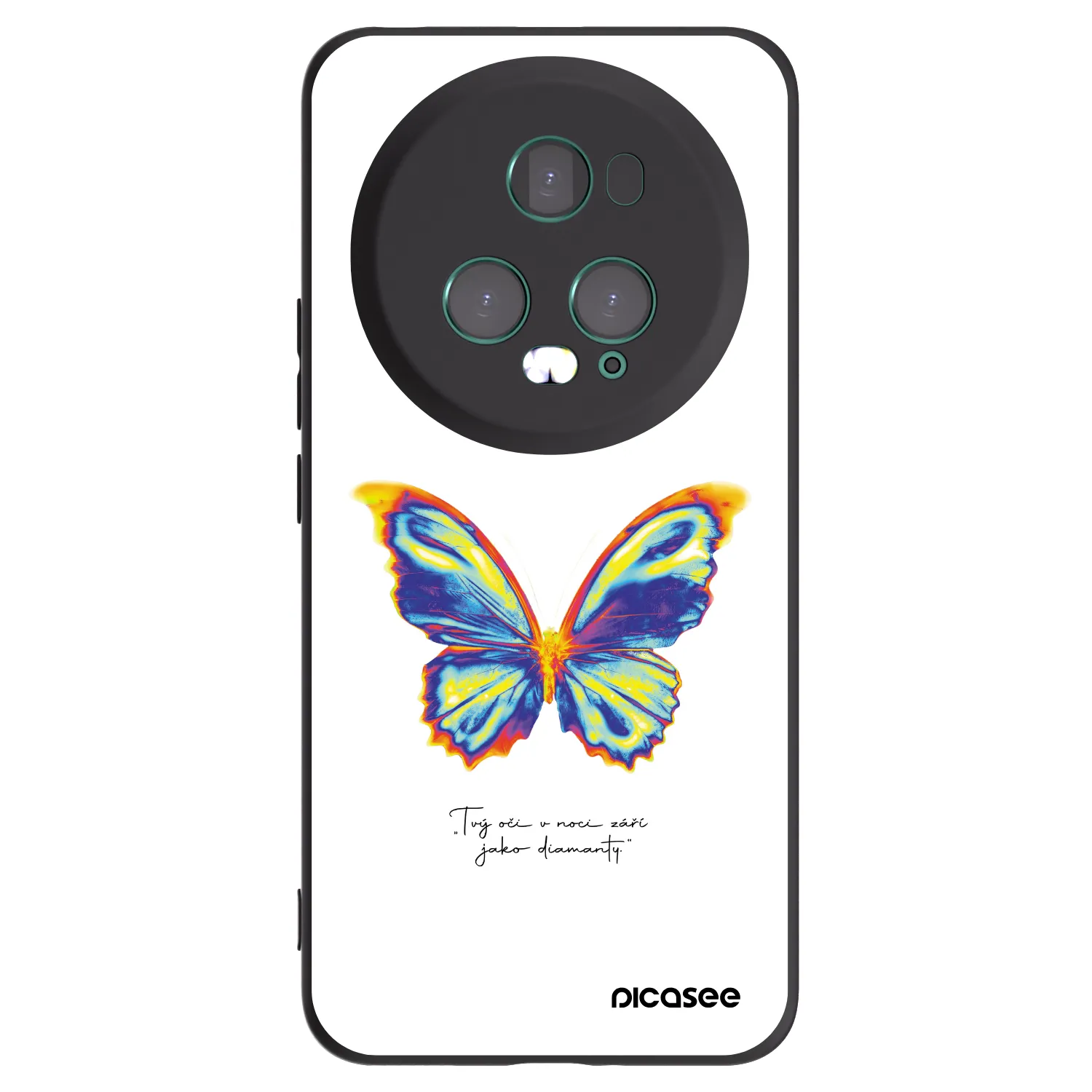 Picasee fekete szilikon tok az alábbi mobiltelefonokra Honor Magic5 Pro - Diamanty White