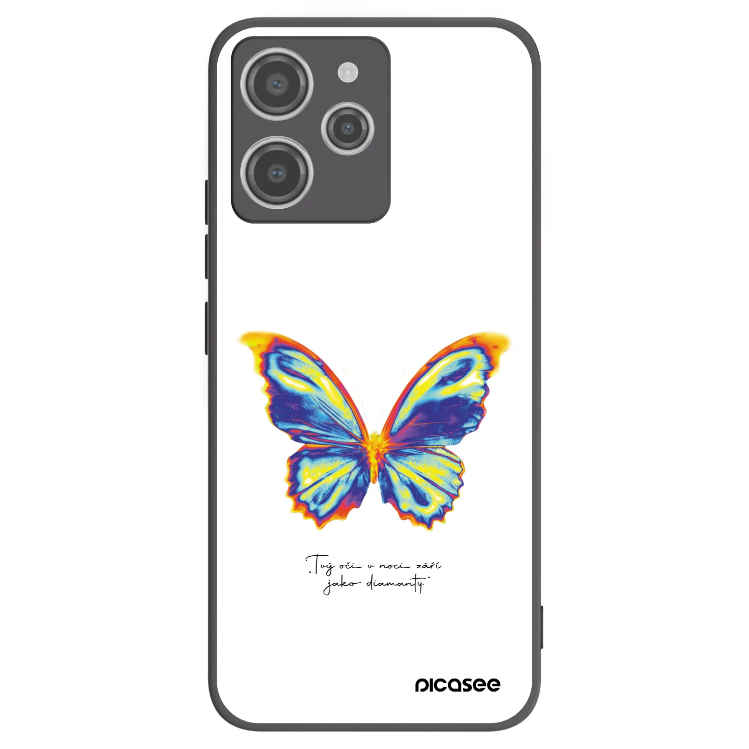 Picasee fekete szilikon tok az alábbi mobiltelefonokra Xiaomi Redmi 12 4G - Diamanty White