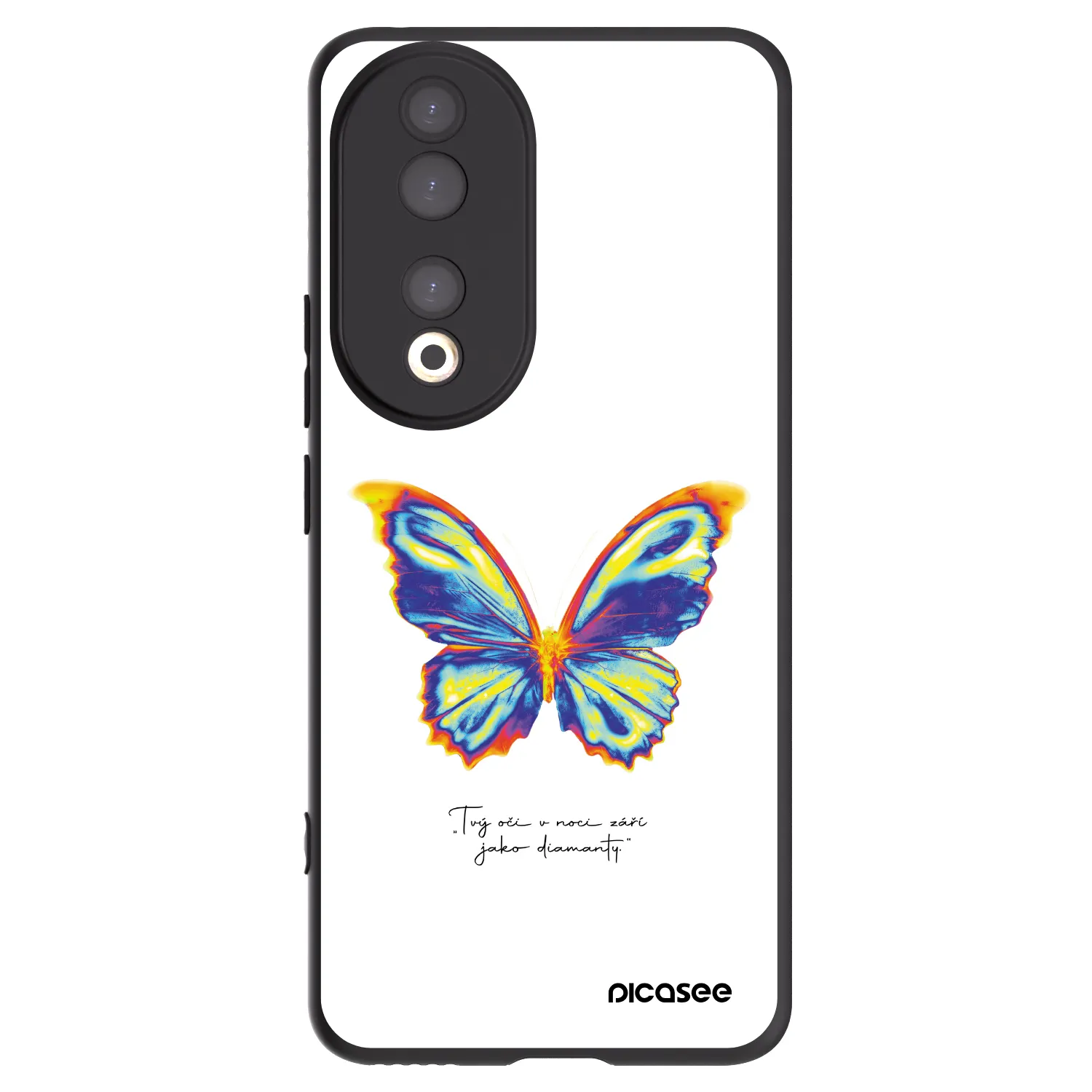 Picasee fekete szilikon tok az alábbi mobiltelefonokra Honor 90 5G - Diamanty White