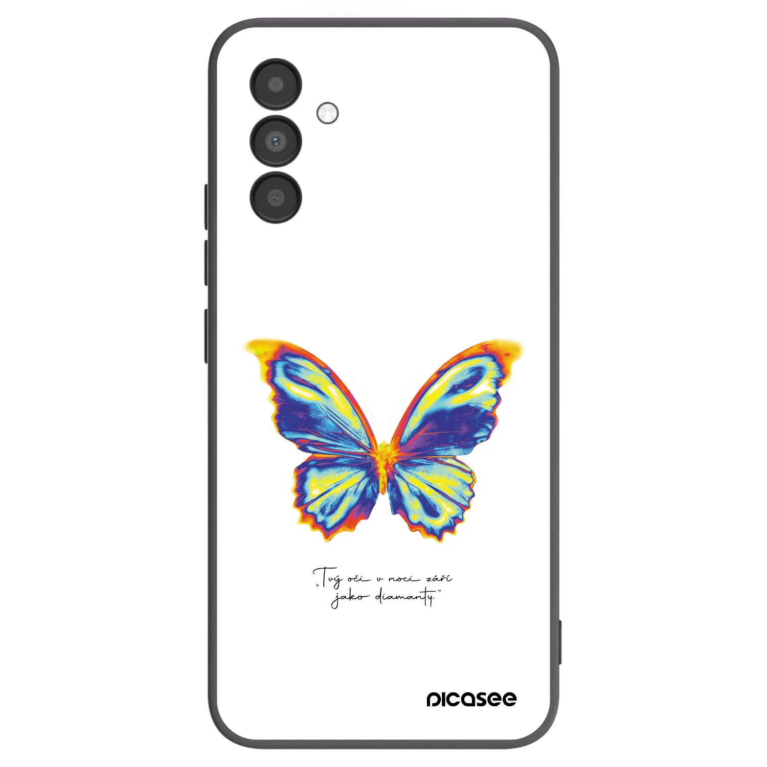 Picasee fekete szilikon tok az alábbi mobiltelefonokra Samsung Galaxy A04s A047F - Diamanty White