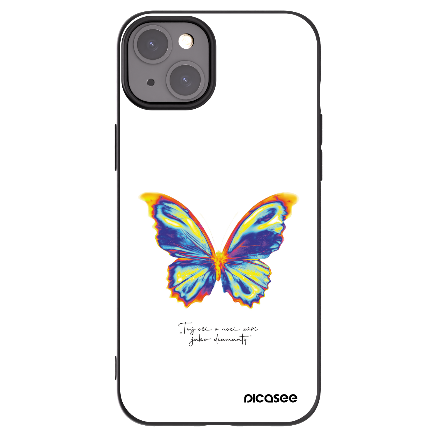 Picasee fekete szilikon tok az alábbi mobiltelefonokra Apple iPhone 15 Plus - Diamanty White
