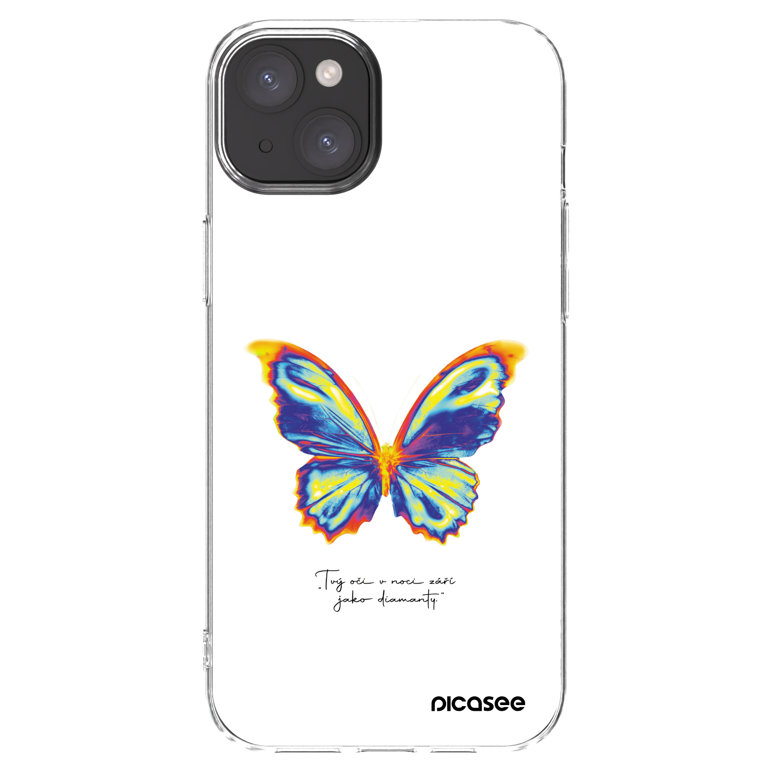 Picasee átlátszó szilikon tok az alábbi mobiltelefonokra Apple iPhone 15 Plus - Diamanty White