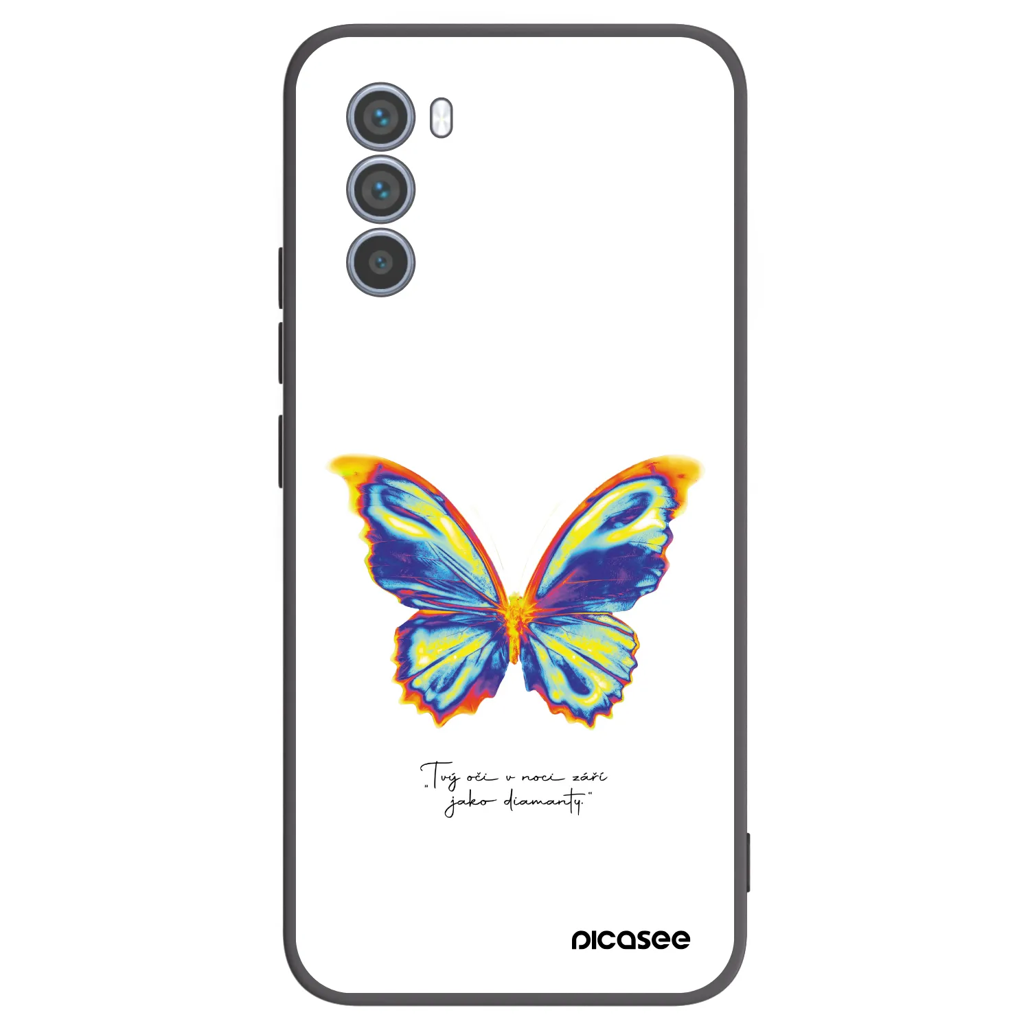 Picasee fekete szilikon tok az alábbi mobiltelefonokra Motorola Moto G62 - Diamanty White