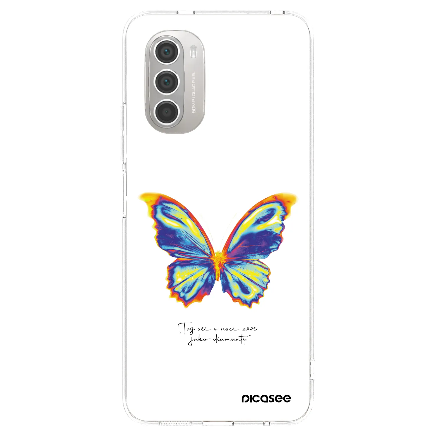 Picasee átlátszó szilikon tok az alábbi mobiltelefonokra Motorola Moto G51 - Diamanty White