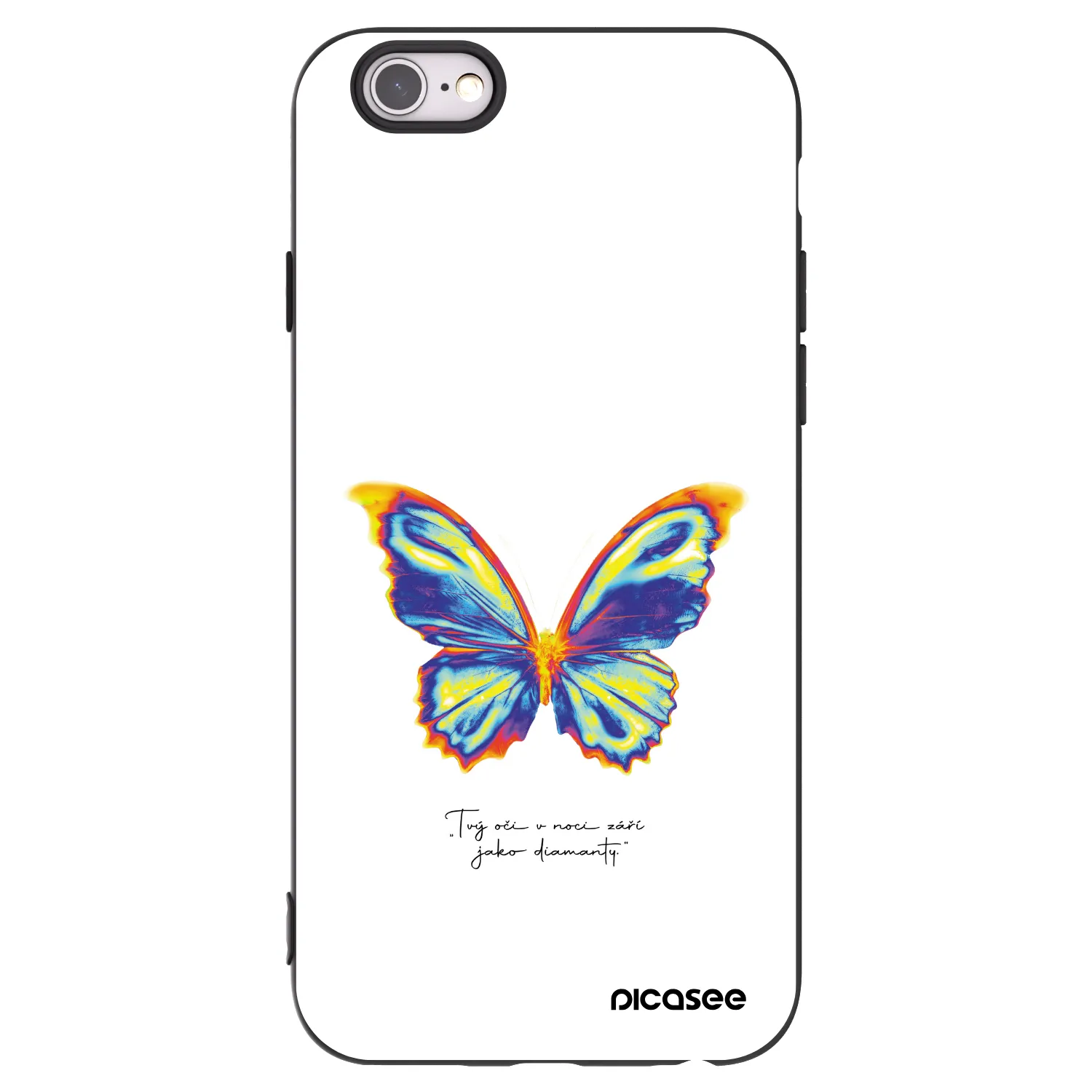 Picasee fekete szilikon tok az alábbi mobiltelefonokra Apple iPhone 6/6S - Diamanty White
