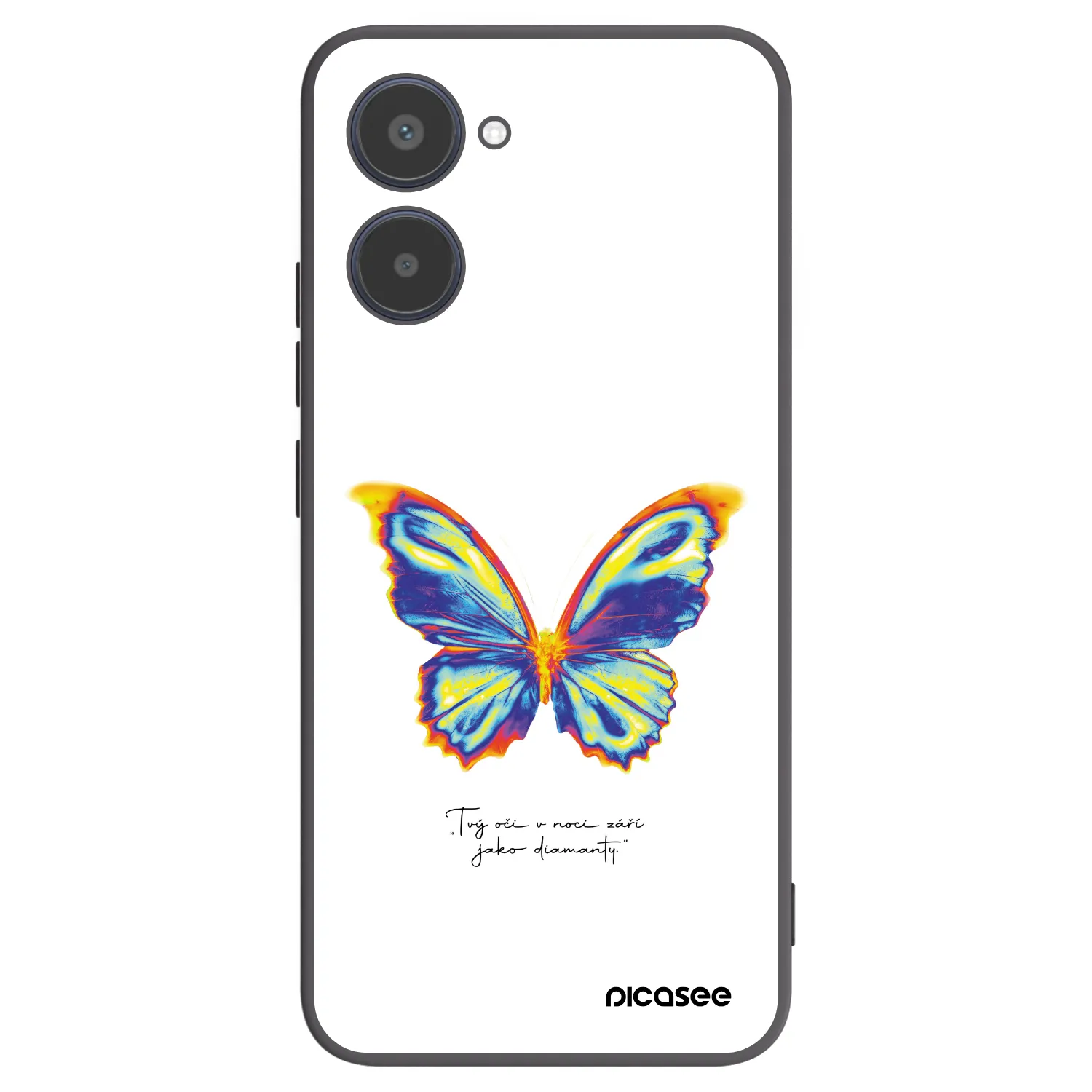 Picasee fekete szilikon tok az alábbi mobiltelefonokra Realme 10 4G - Diamanty White