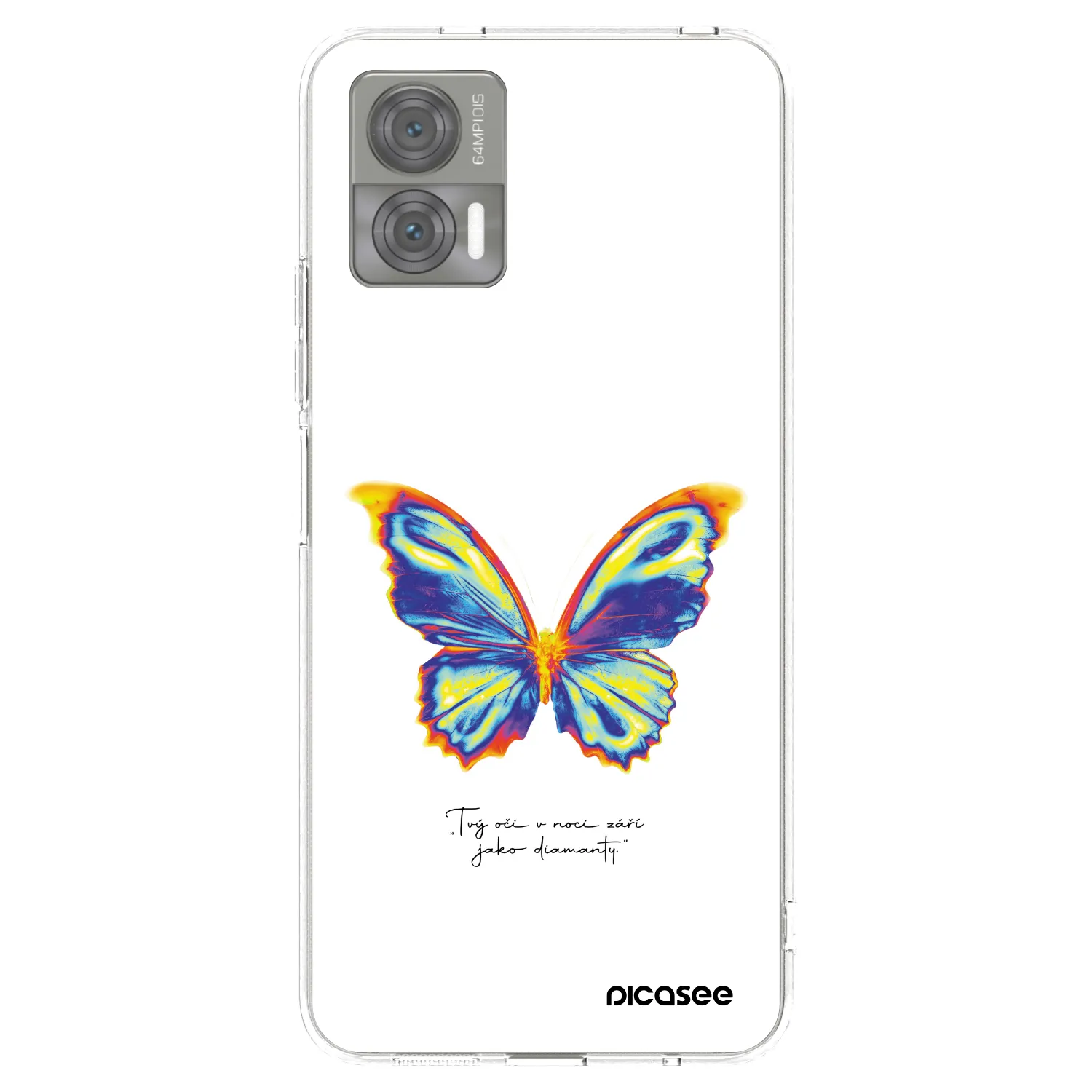 Picasee átlátszó szilikon tok az alábbi mobiltelefonokra Motorola Edge 30 Neo - Diamanty White
