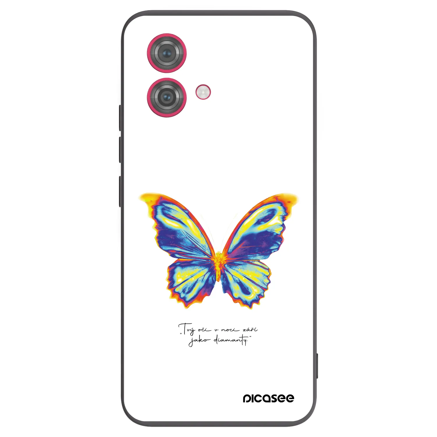 Picasee fekete szilikon tok az alábbi mobiltelefonokra Motorola Moto G84 5G - Diamanty White