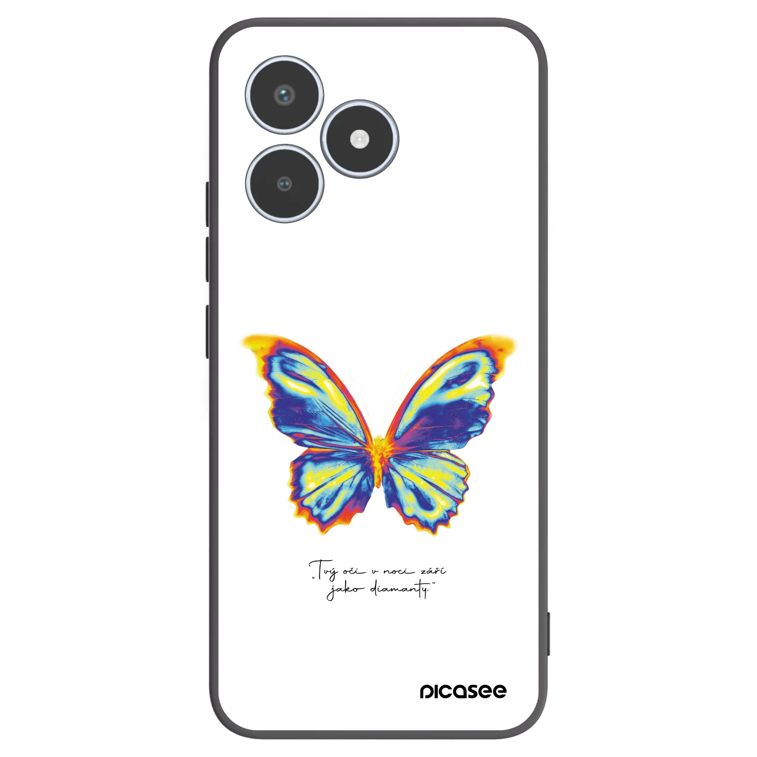 Picasee fekete szilikon tok az alábbi mobiltelefonokra Realme C53 - Diamanty White