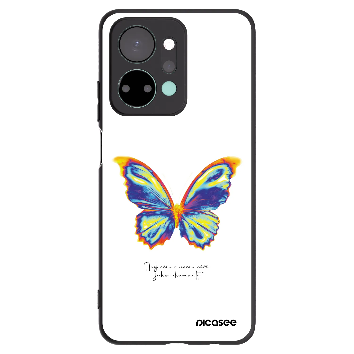 Picasee fekete szilikon tok az alábbi mobiltelefonokra Honor X7a - Diamanty White