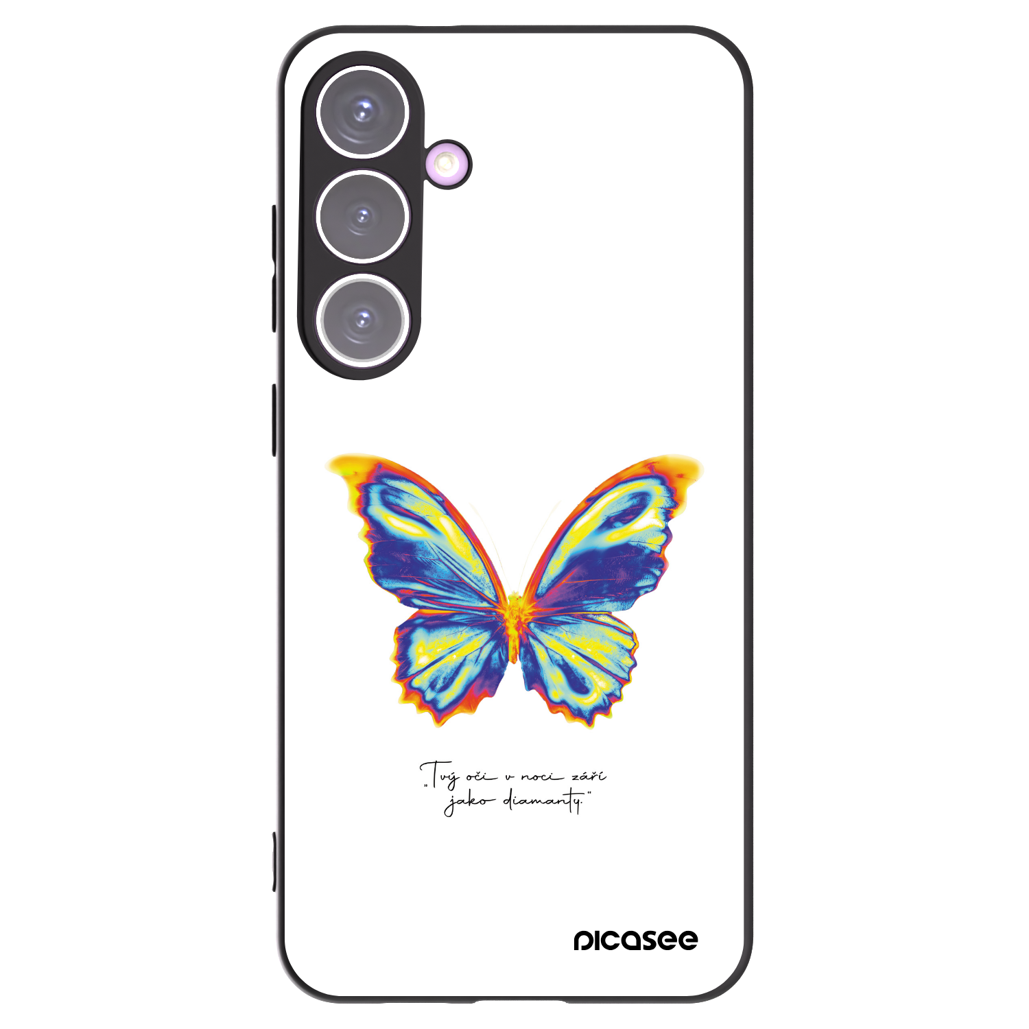 Picasee fekete szilikon tok az alábbi mobiltelefonokra Samsung Galaxy S24+ S926B 5G - Diamanty White