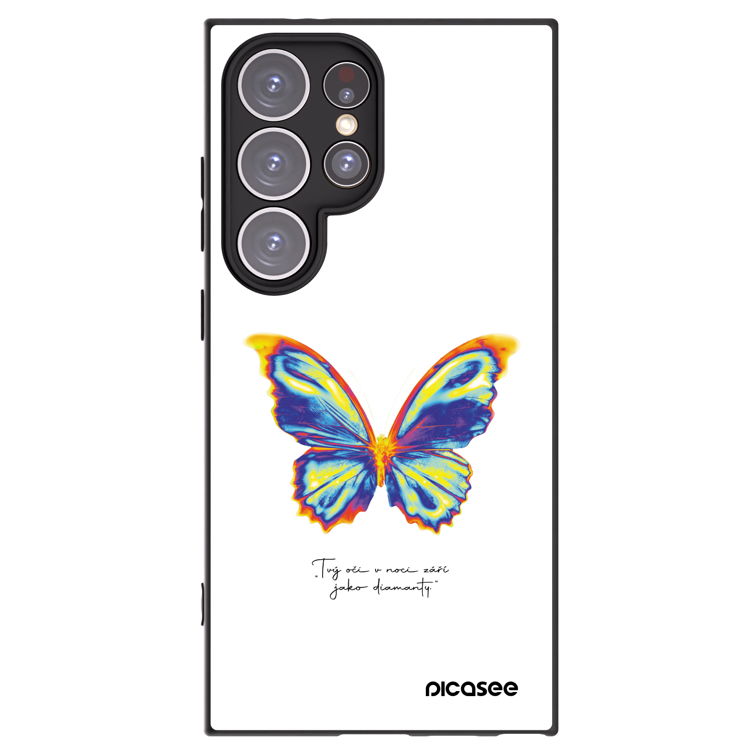 Picasee fekete szilikon tok az alábbi mobiltelefonokra Samsung Galaxy S24 Ultra S928B 5G - Diamanty White