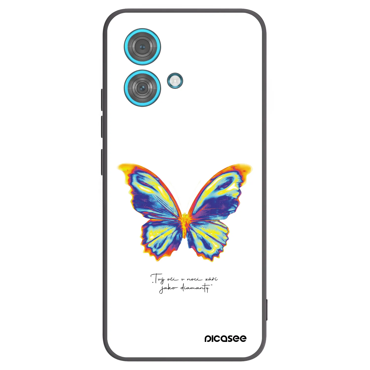 Picasee fekete szilikon tok az alábbi mobiltelefonokra Motorola Edge 40 Neo - Diamanty White