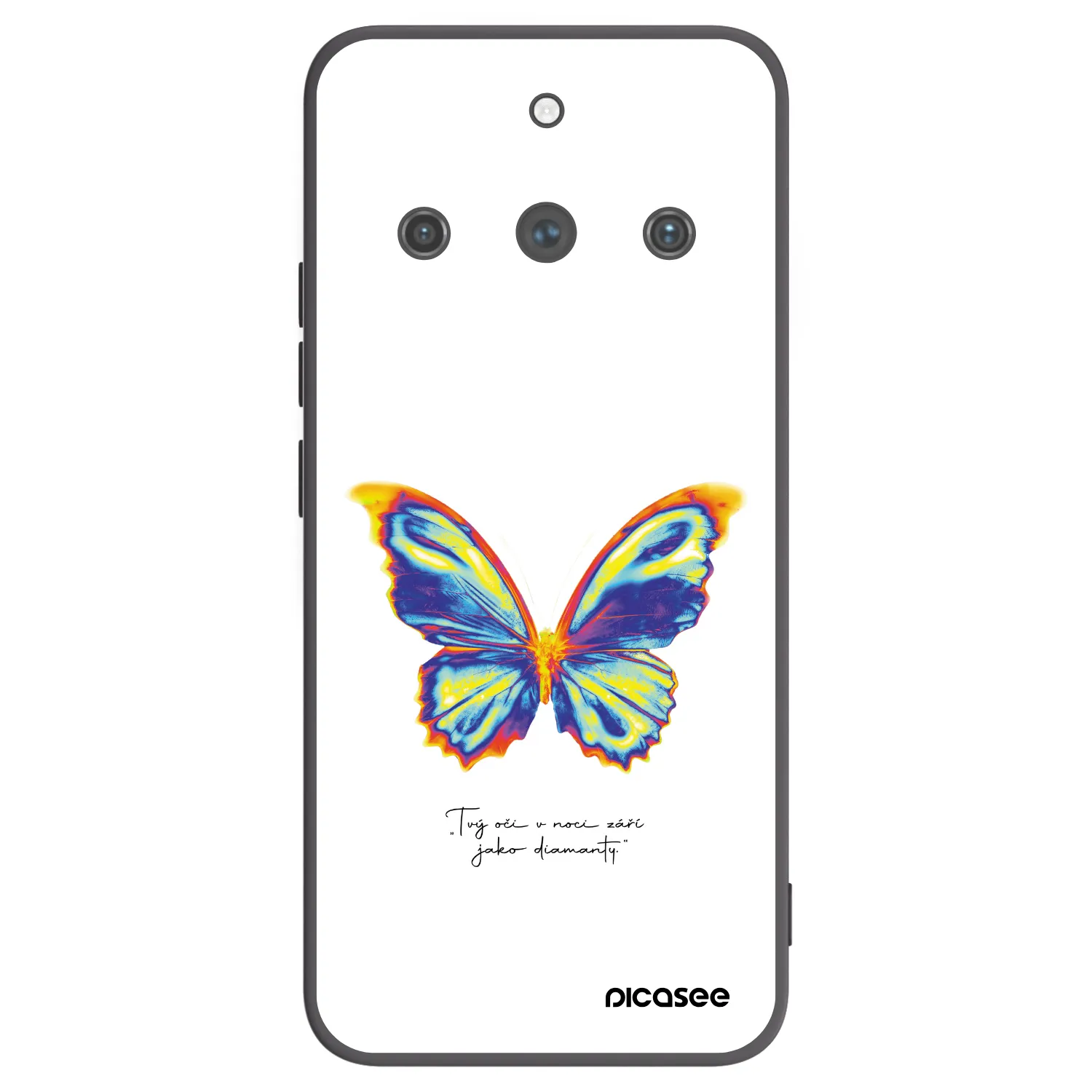 Picasee fekete szilikon tok az alábbi mobiltelefonokra Realme 11 Pro+ - Diamanty White