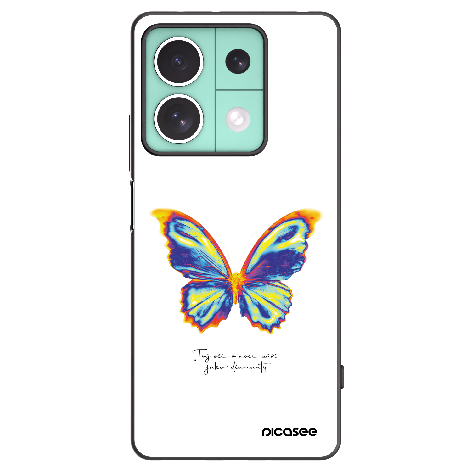 Picasee fekete szilikon tok az alábbi mobiltelefonokra Xiaomi Redmi Note 13 5G - Diamanty White