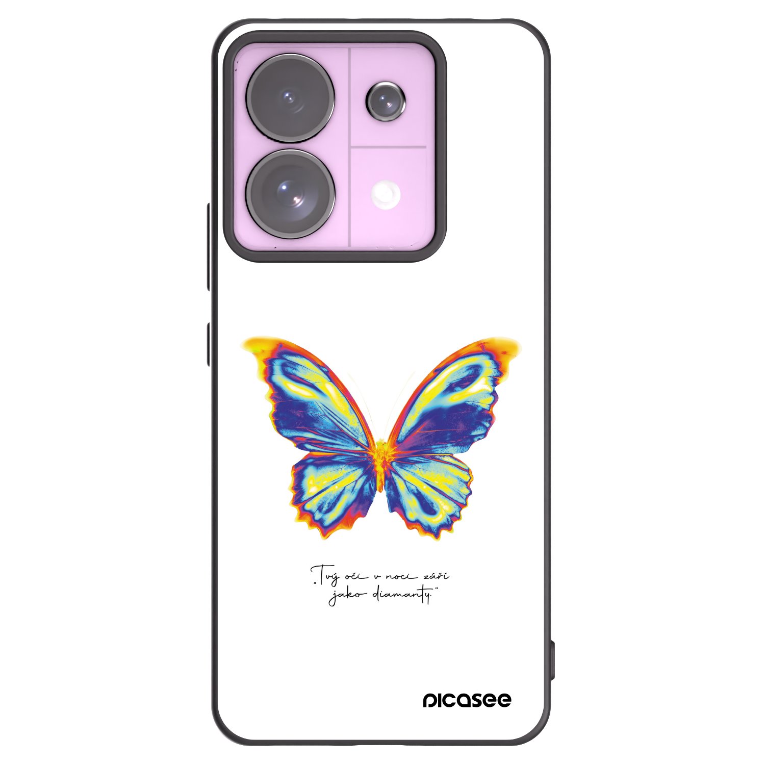 Picasee fekete szilikon tok az alábbi mobiltelefonokra Xiaomi Redmi Note 13 Pro 5G - Diamanty White