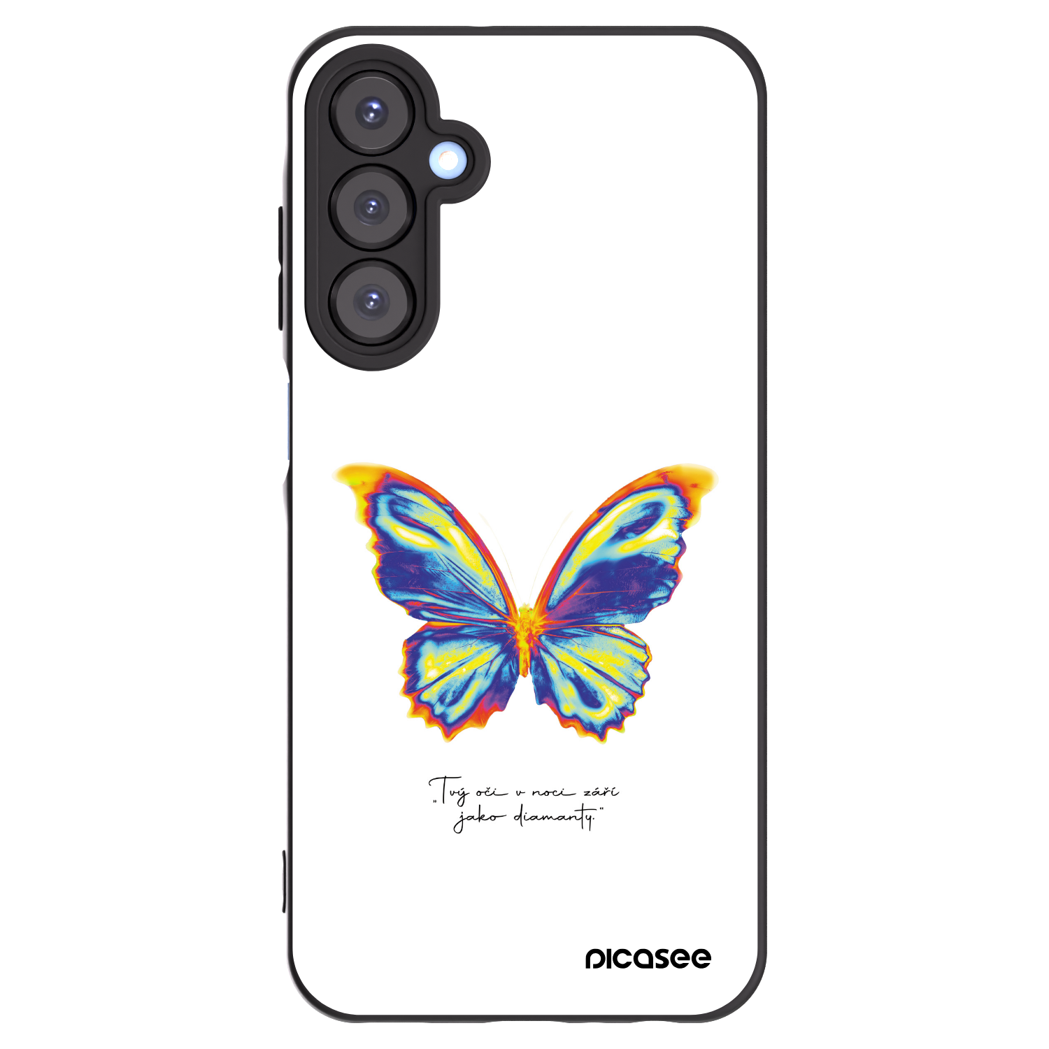 Picasee fekete szilikon tok az alábbi mobiltelefonokra Samsung Galaxy A25 A256B 5G - Diamanty White