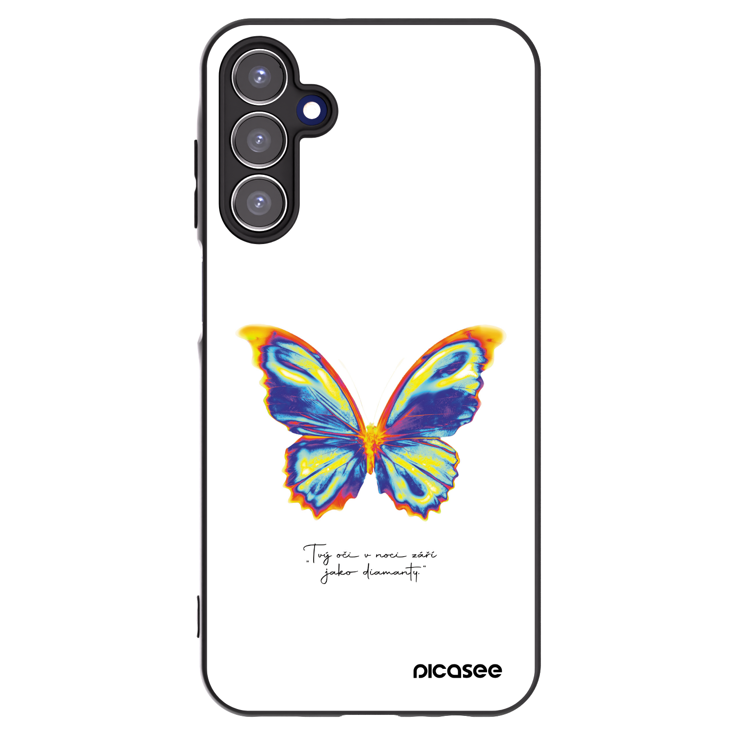 Picasee fekete szilikon tok az alábbi mobiltelefonokra Samsung Galaxy A15 A155F 4G - Diamanty White