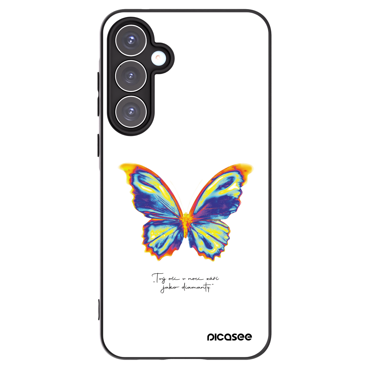 Picasee fekete szilikon tok az alábbi mobiltelefonokra Samsung Galaxy A55 5G A556B - Diamanty White
