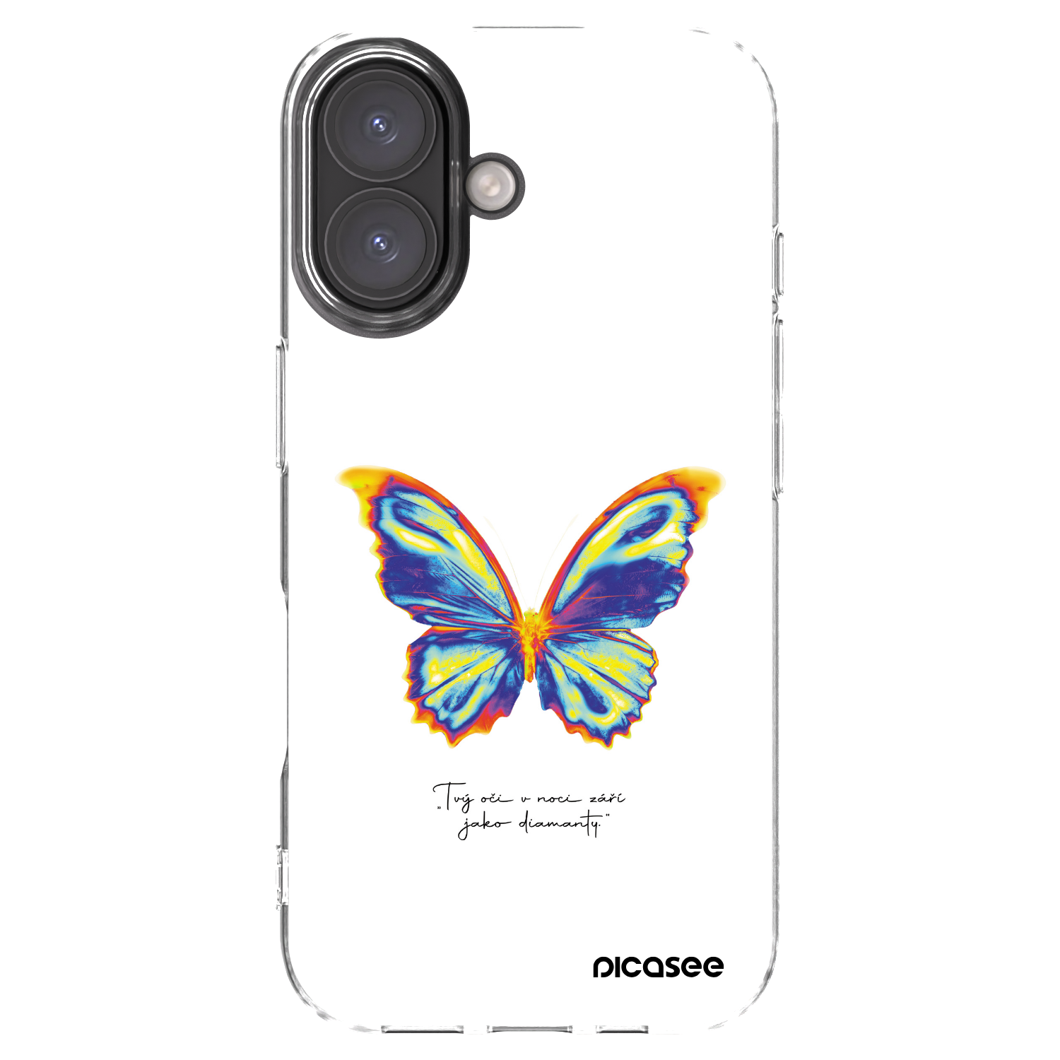 Picasee átlátszó szilikon tok az alábbi mobiltelefonokra Apple iPhone 16 - Diamanty White