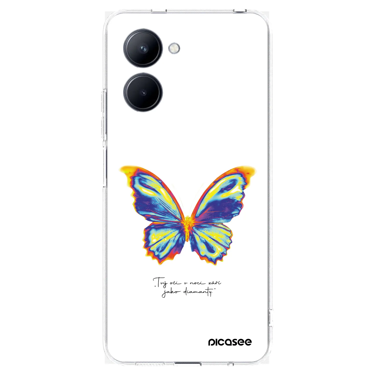 Picasee átlátszó szilikon tok az alábbi mobiltelefonokra Realme C33 (2023) - Diamanty White