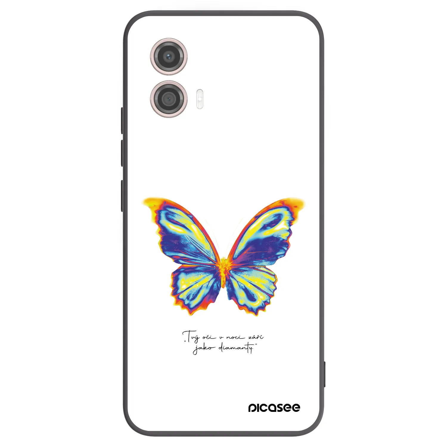 Picasee fekete szilikon tok az alábbi mobiltelefonokra Motorola Moto G53 5G - Diamanty White