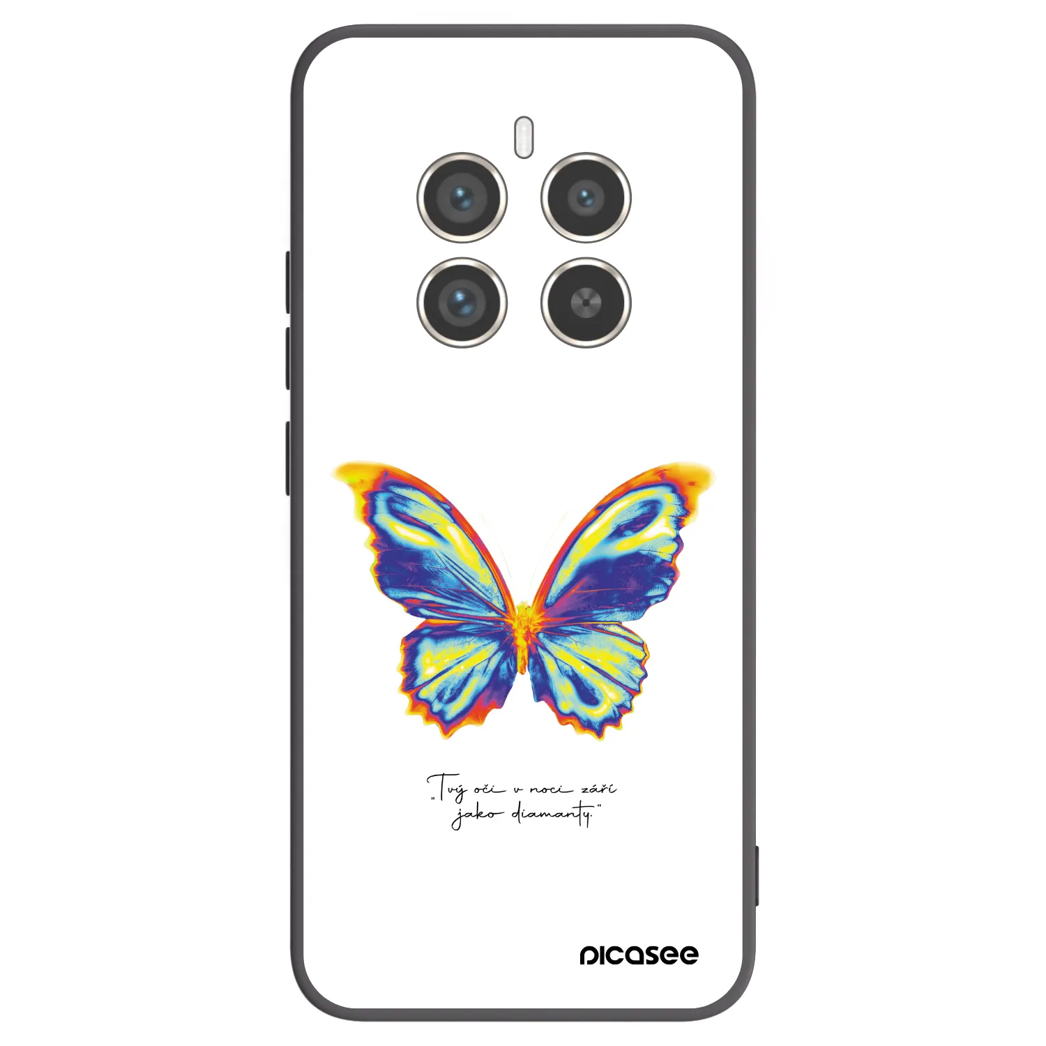 Picasee fekete szilikon tok az alábbi mobiltelefonokra Realme 12 Pro 5G - Diamanty White