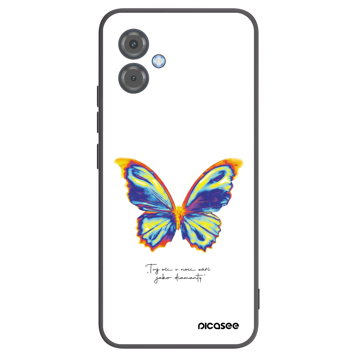 Picasee fekete szilikon tok az alábbi mobiltelefonokra Motorola Moto G14 - Diamanty White